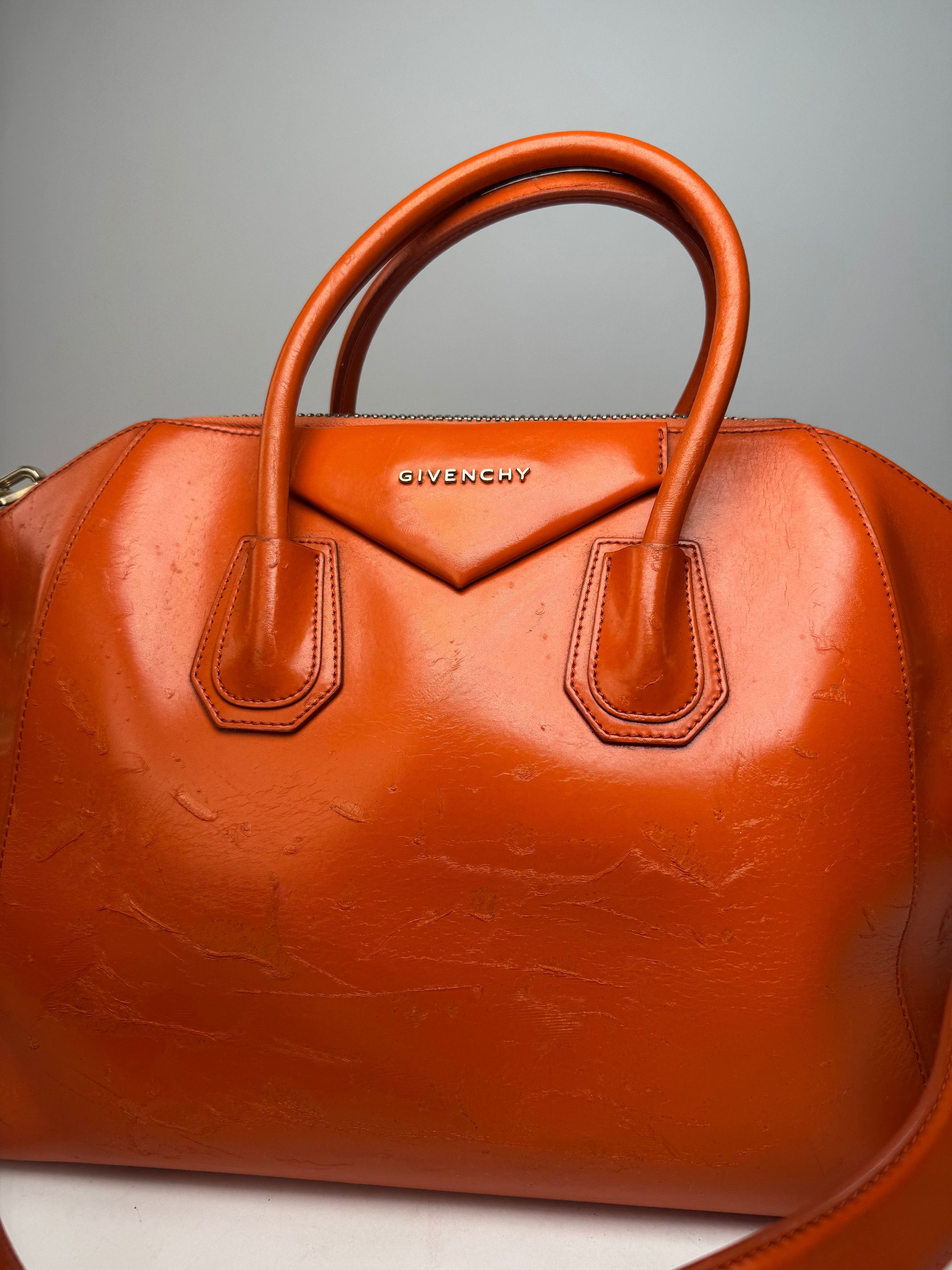 Givenchy Vintage Antigona 2Way Leather Bag Orange Size ONE SIZE - 4 Thumbnail