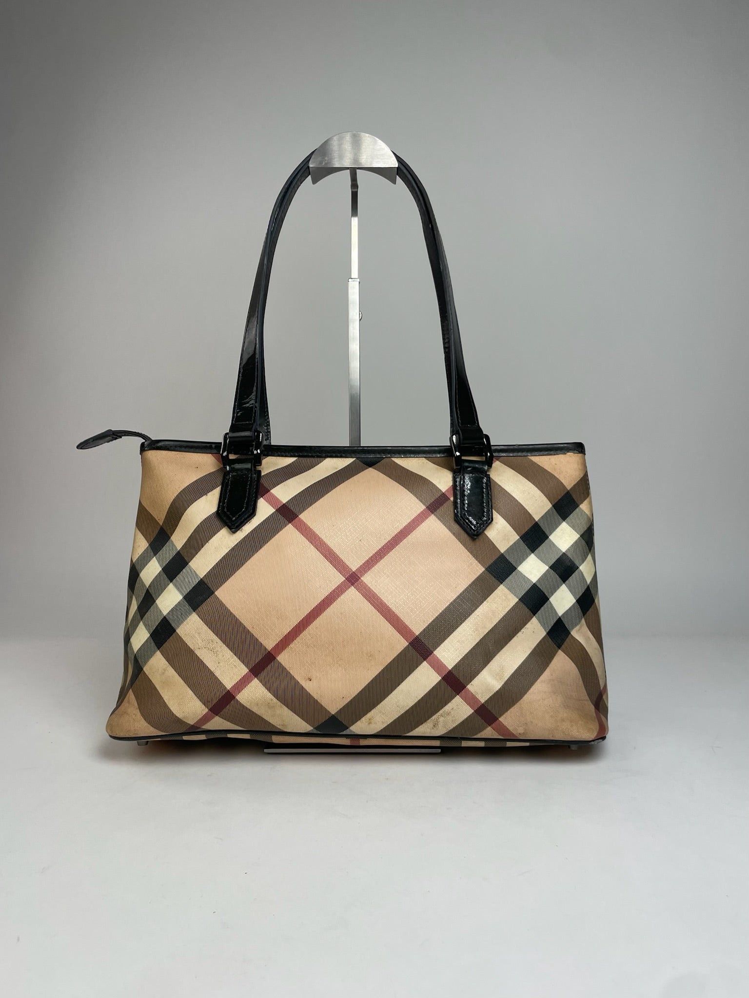 Burberry Vintage Nova Check Leather Handbag Size ONE SIZE - 2 Thumbnail