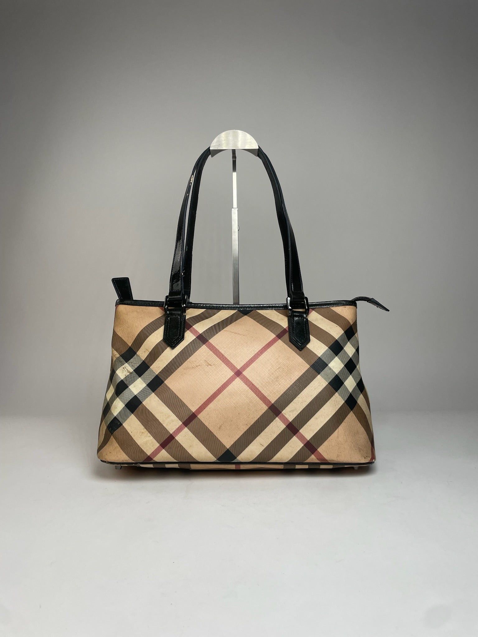 Burberry Vintage Nova Check Leather Handbag Size ONE SIZE - 10 Thumbnail