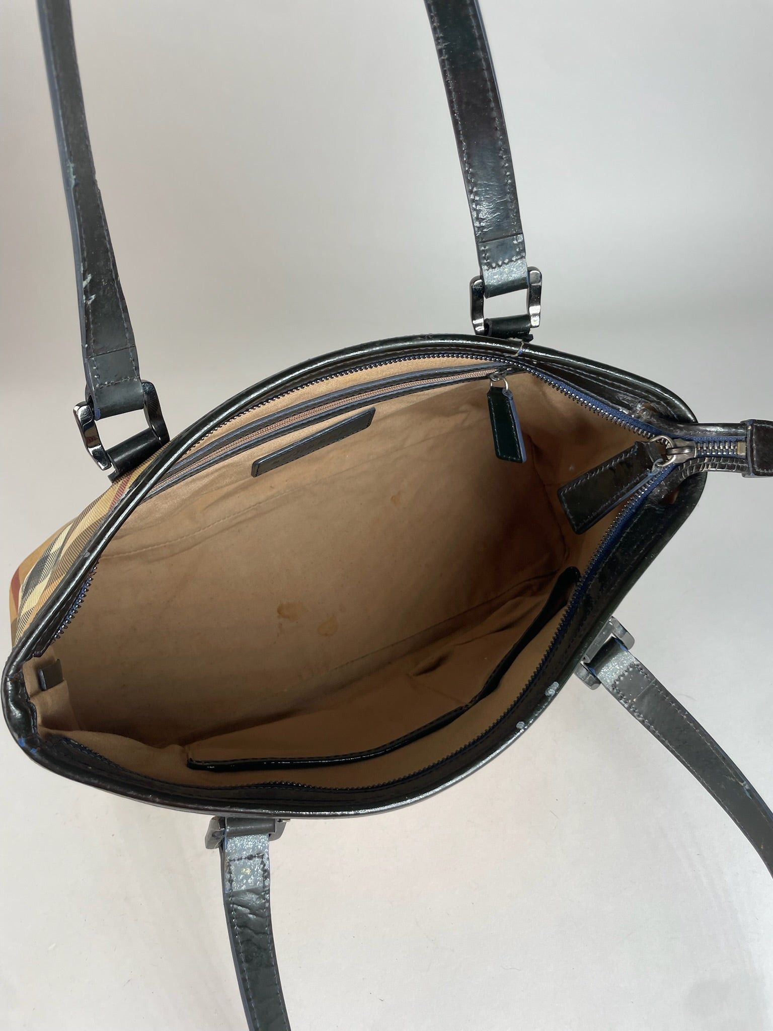 Burberry Vintage Nova Check Leather Handbag Size ONE SIZE - 5 Thumbnail