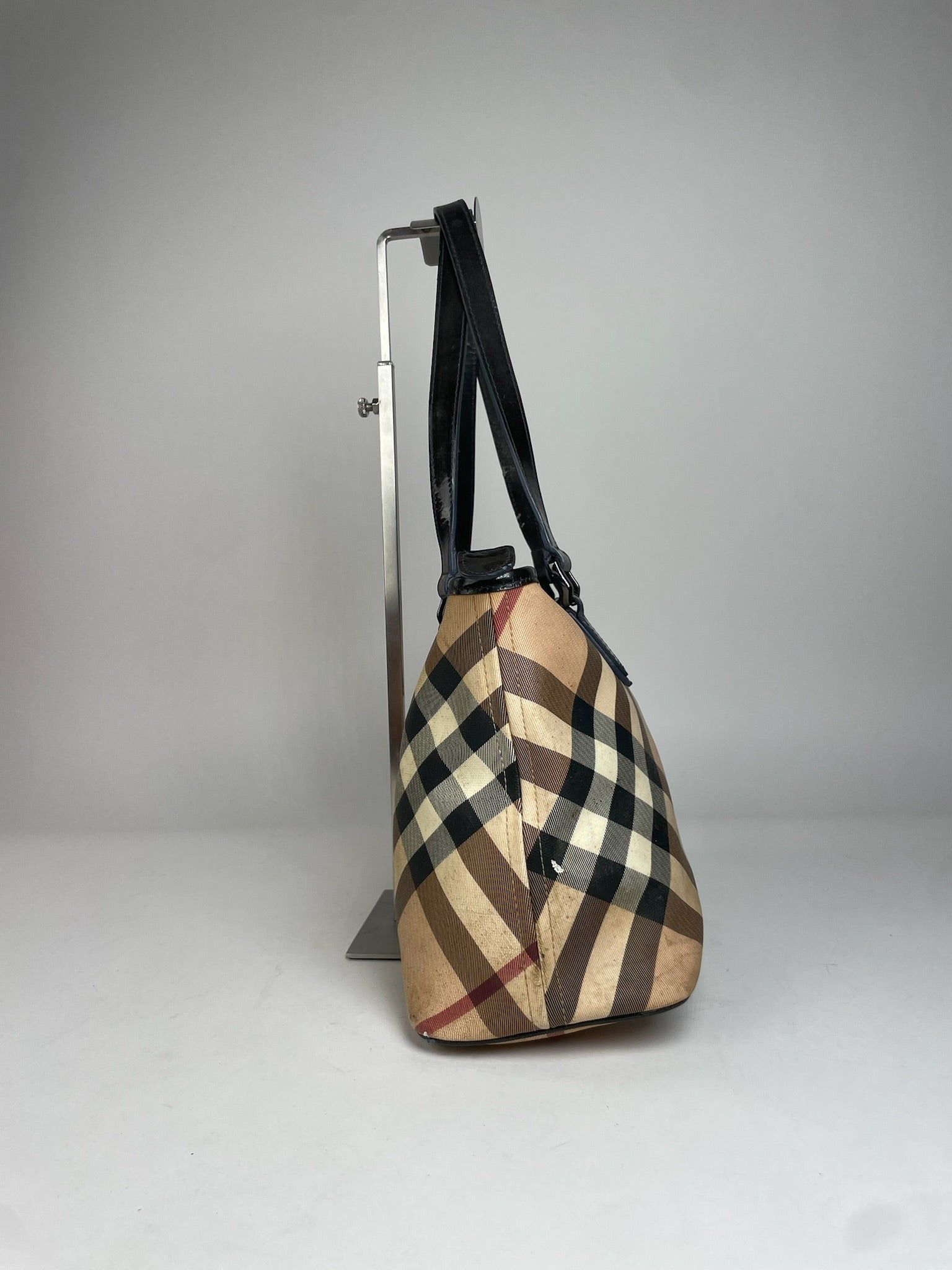 Burberry Vintage Nova Check Leather Handbag Size ONE SIZE - 7 Thumbnail