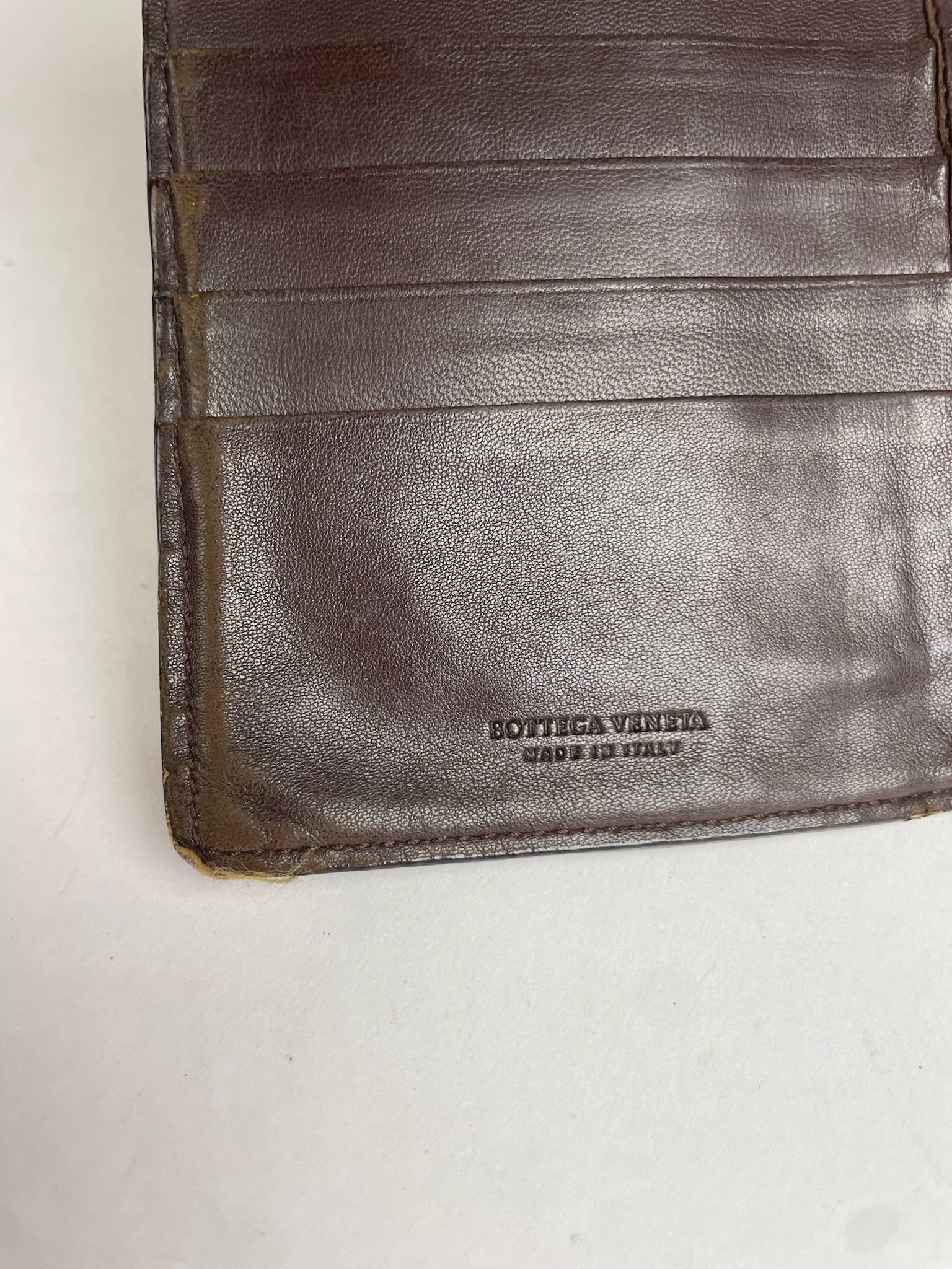 Bottega Veneta Vintage Intrecciato Leather Wallet Brown Size ONE SIZE - 7 Thumbnail