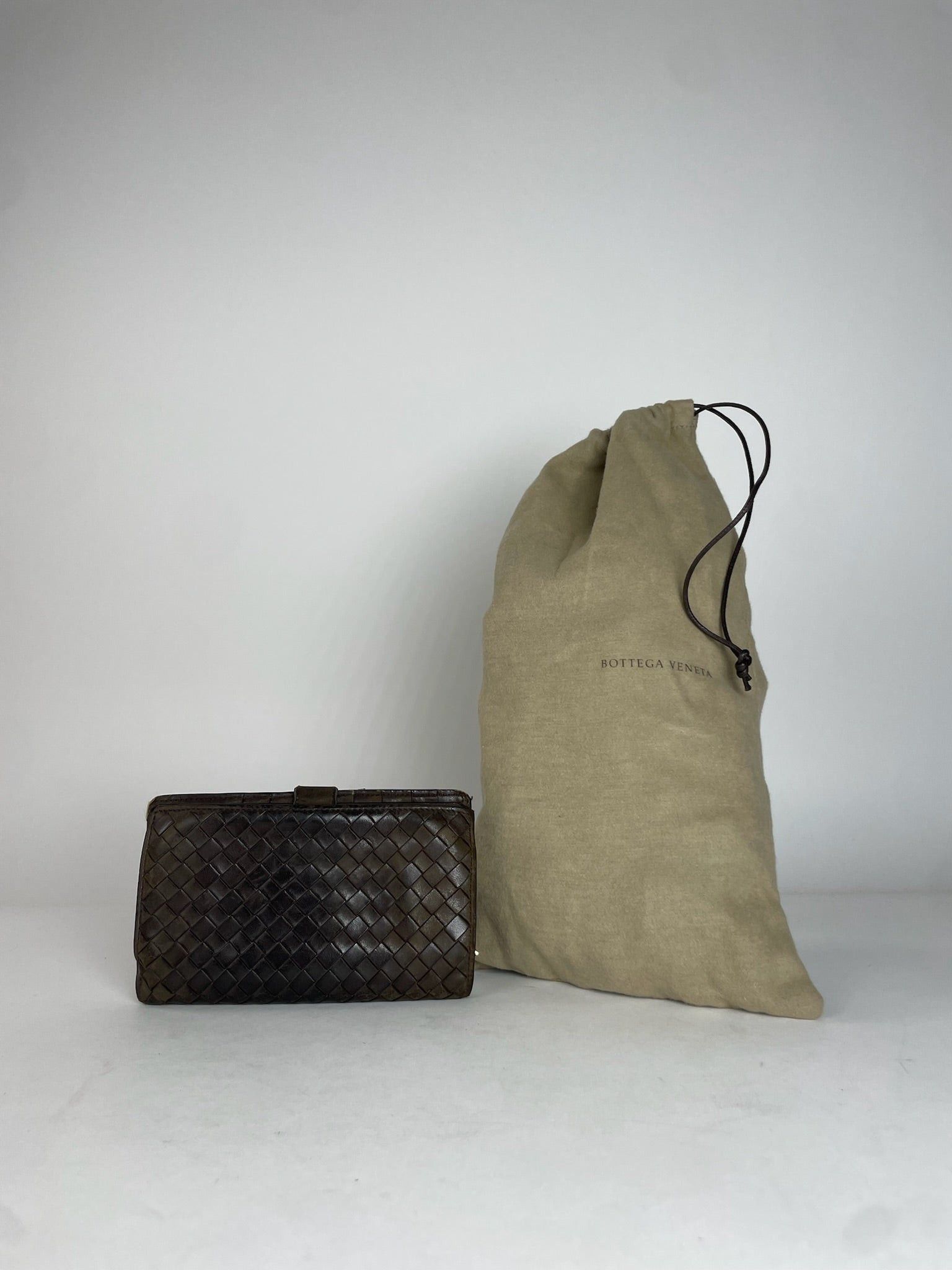Bottega Veneta Vintage Intrecciato Leather Wallet Brown Size ONE SIZE - 2 Thumbnail