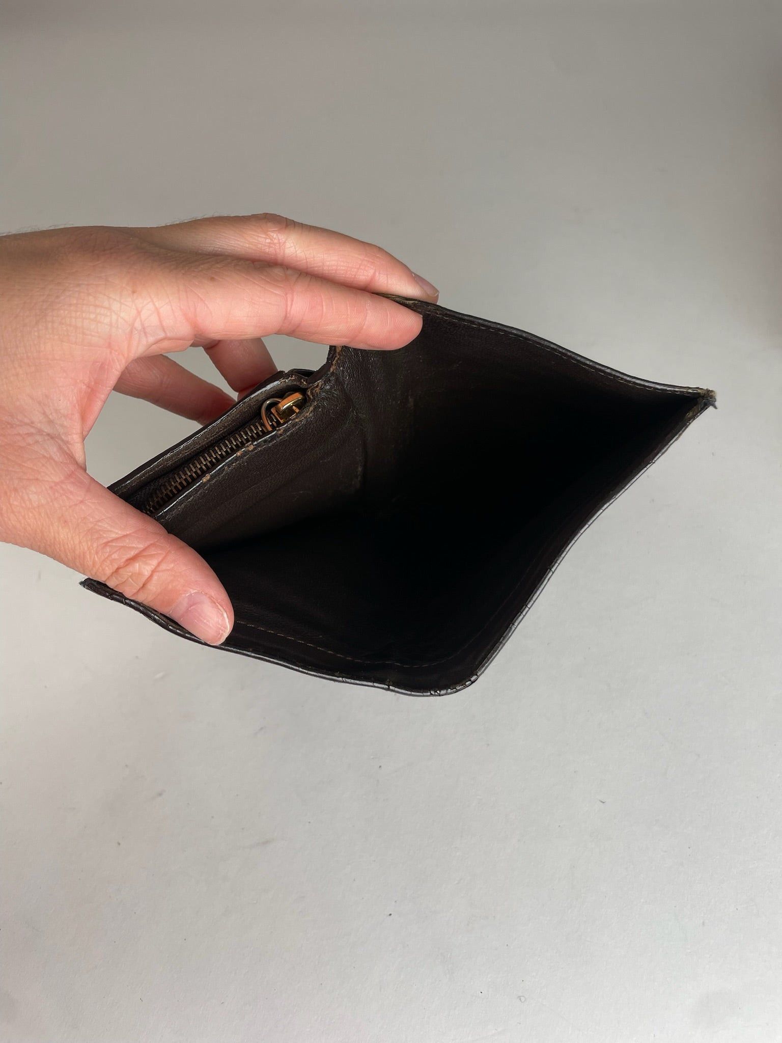 Bottega Veneta Vintage Intrecciato Leather Wallet Brown Size ONE SIZE - 3 Thumbnail