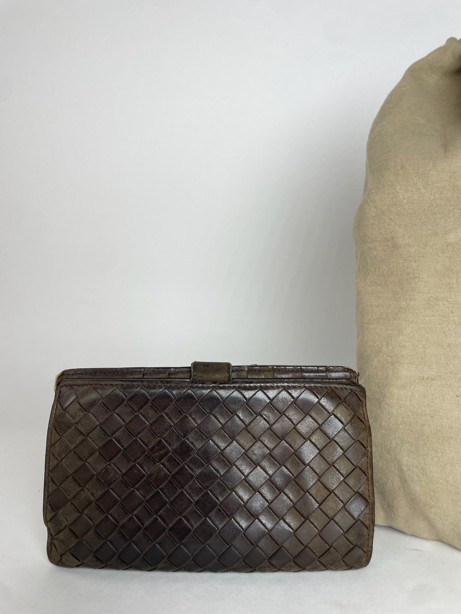 Bottega Veneta Vintage Intrecciato Leather Wallet Brown Size ONE SIZE - 9 Thumbnail