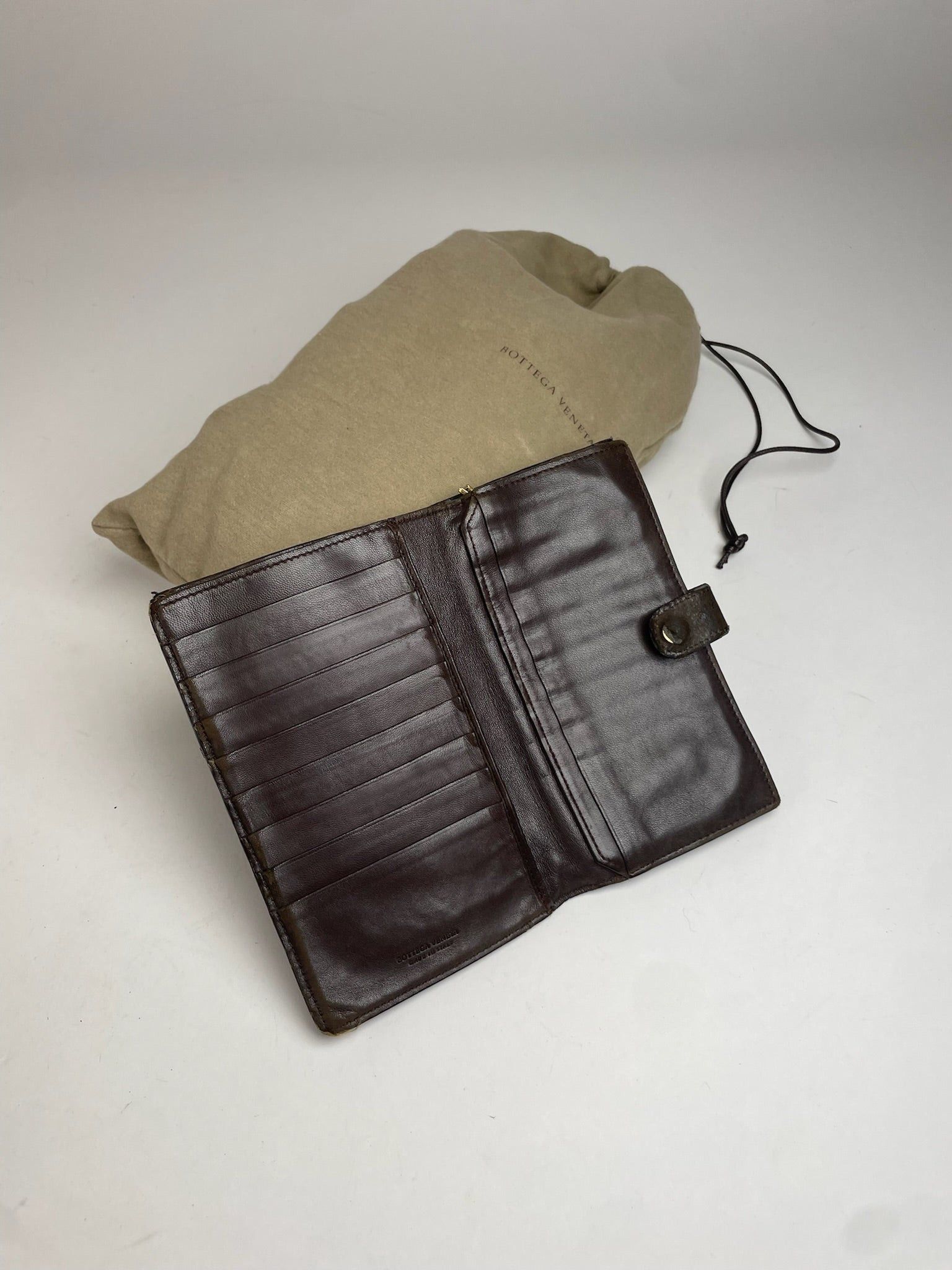 Bottega Veneta Vintage Intrecciato Leather Wallet Brown Size ONE SIZE - 8 Thumbnail