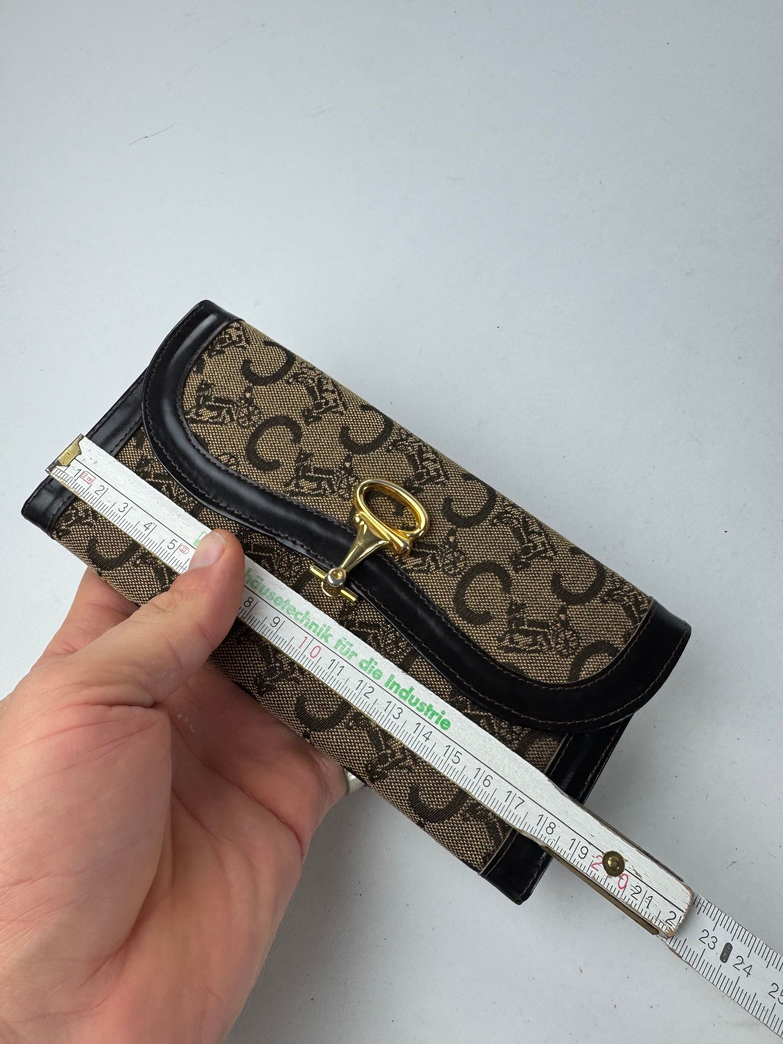 Celine Vintage Paris Macadam Monogram Wallet Brown Camel Size ONE SIZE - 8 Thumbnail