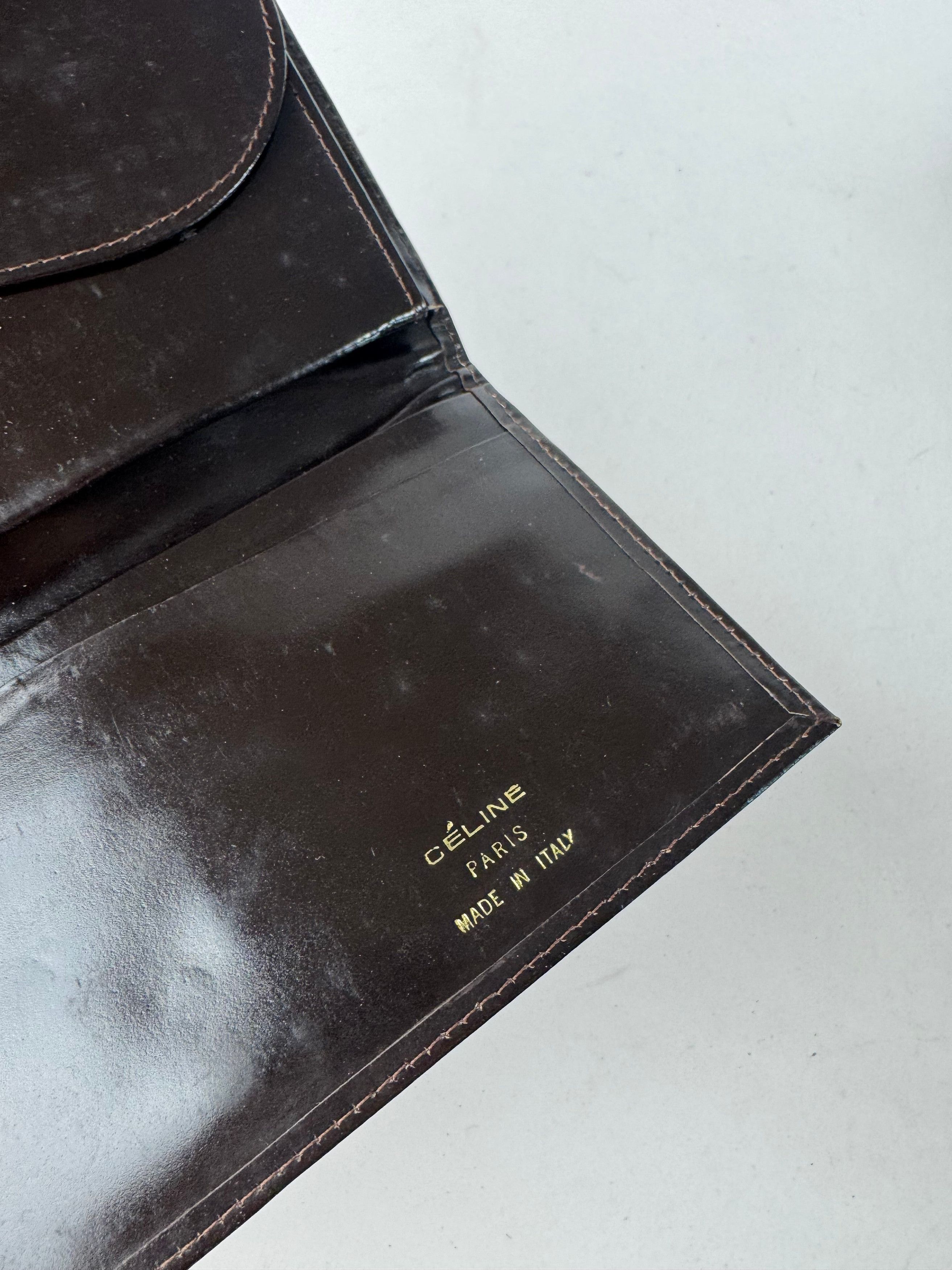 Celine Vintage Paris Macadam Monogram Wallet Brown Camel Size ONE SIZE - 6 Thumbnail