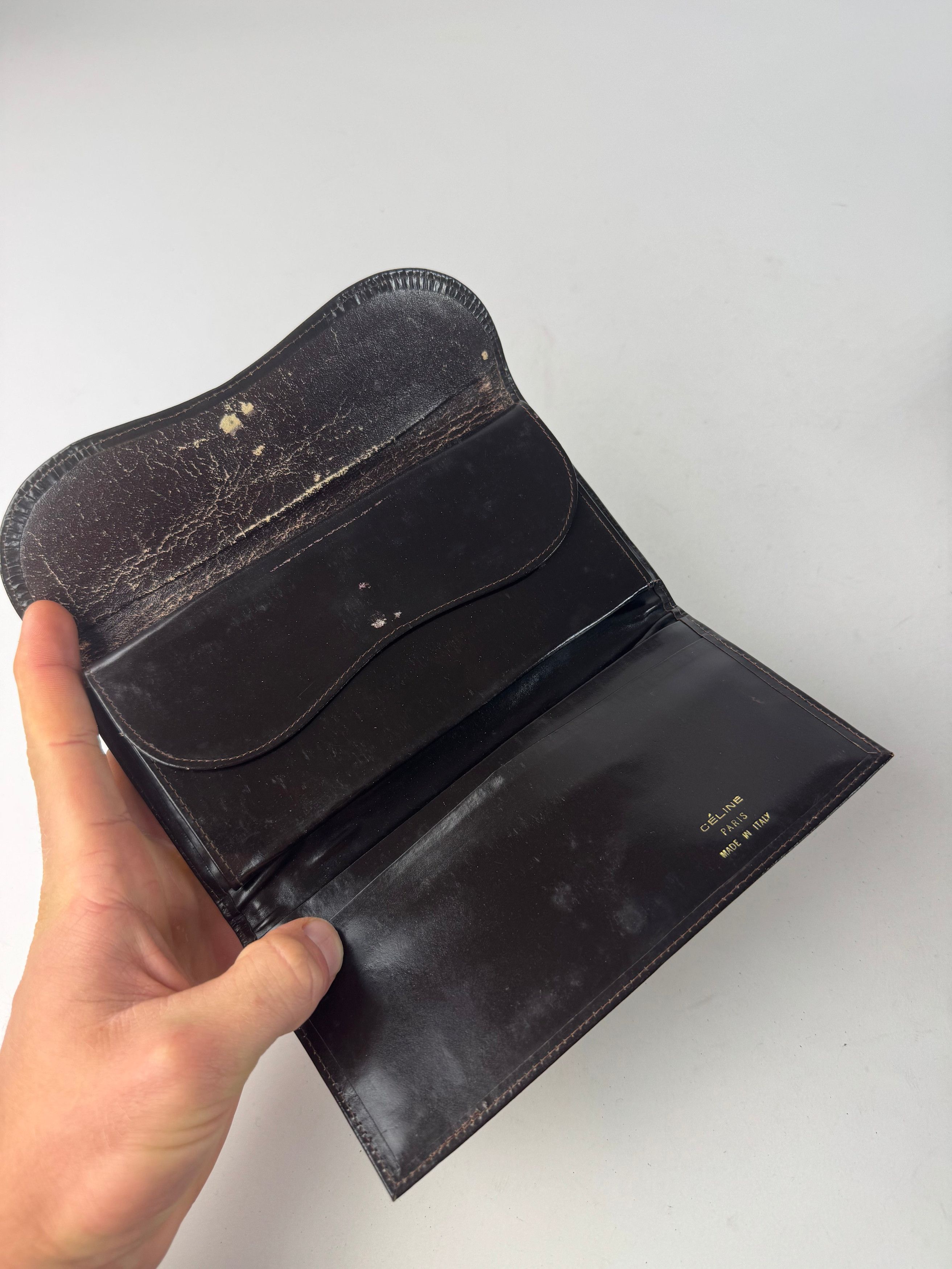 Celine Vintage Paris Macadam Monogram Wallet Brown Camel Size ONE SIZE - 5 Thumbnail