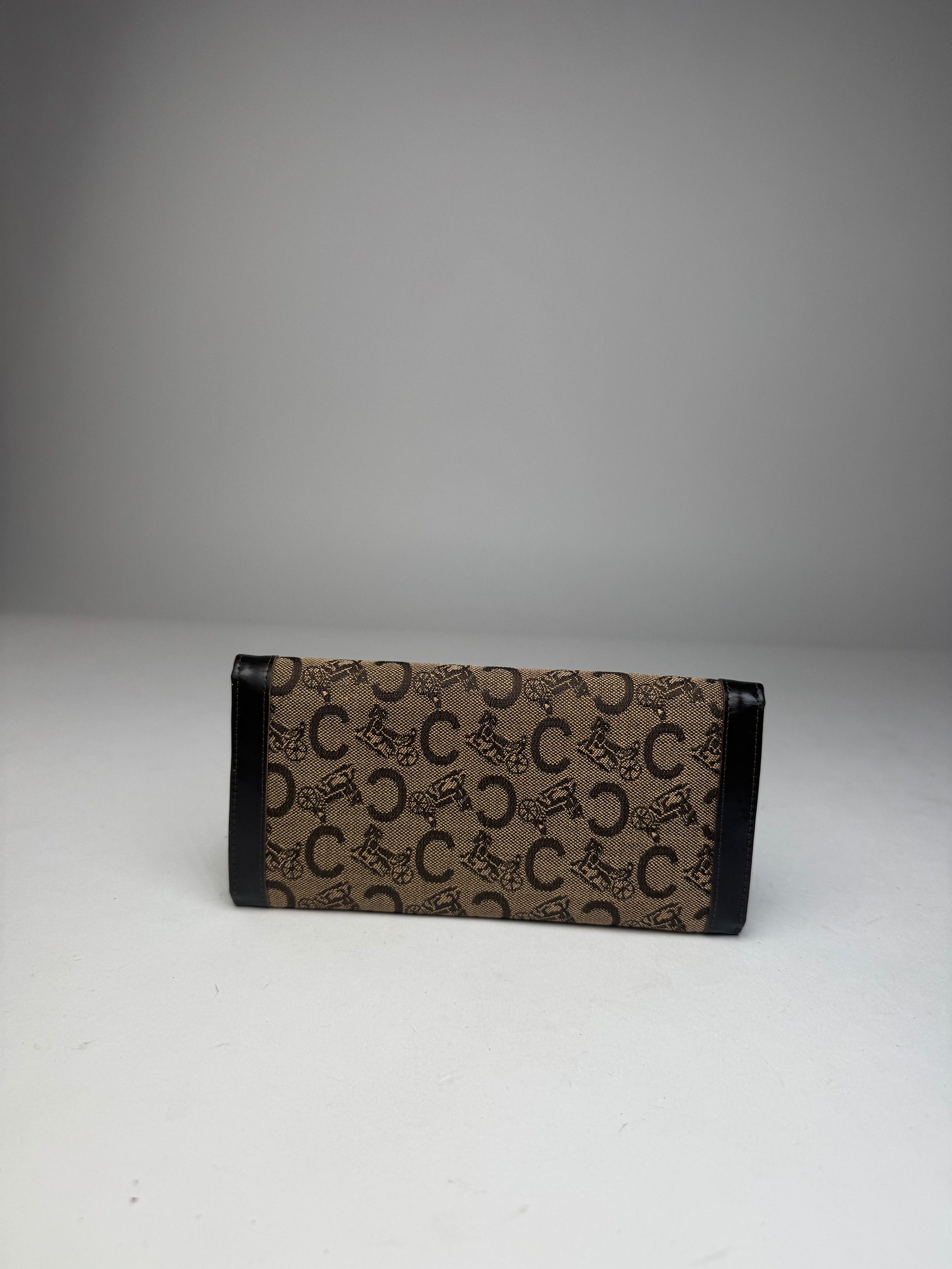 Celine Vintage Paris Macadam Monogram Wallet Brown Camel Size ONE SIZE - 11 Thumbnail