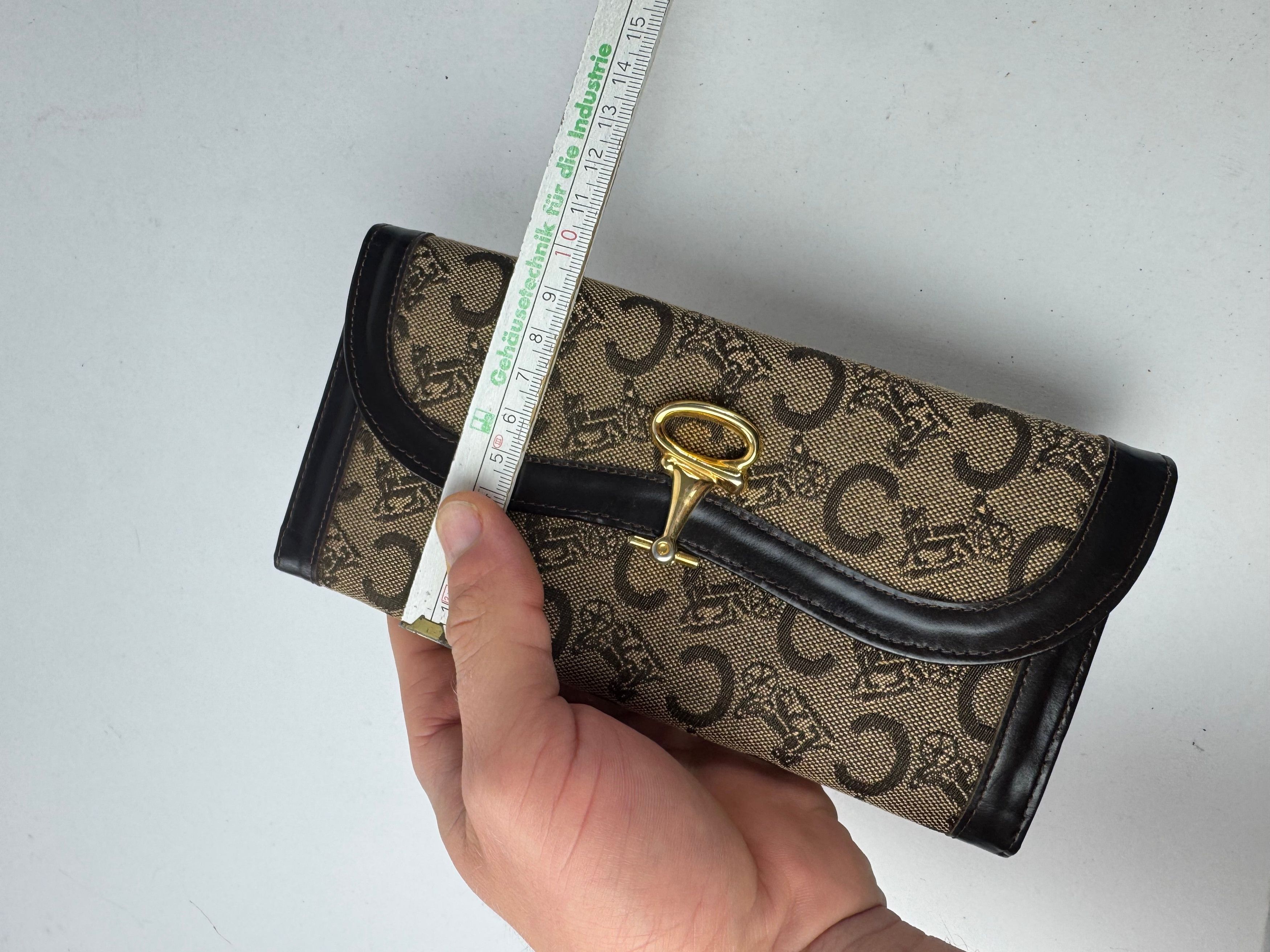 Celine Vintage Paris Macadam Monogram Wallet Brown Camel Size ONE SIZE - 9 Thumbnail