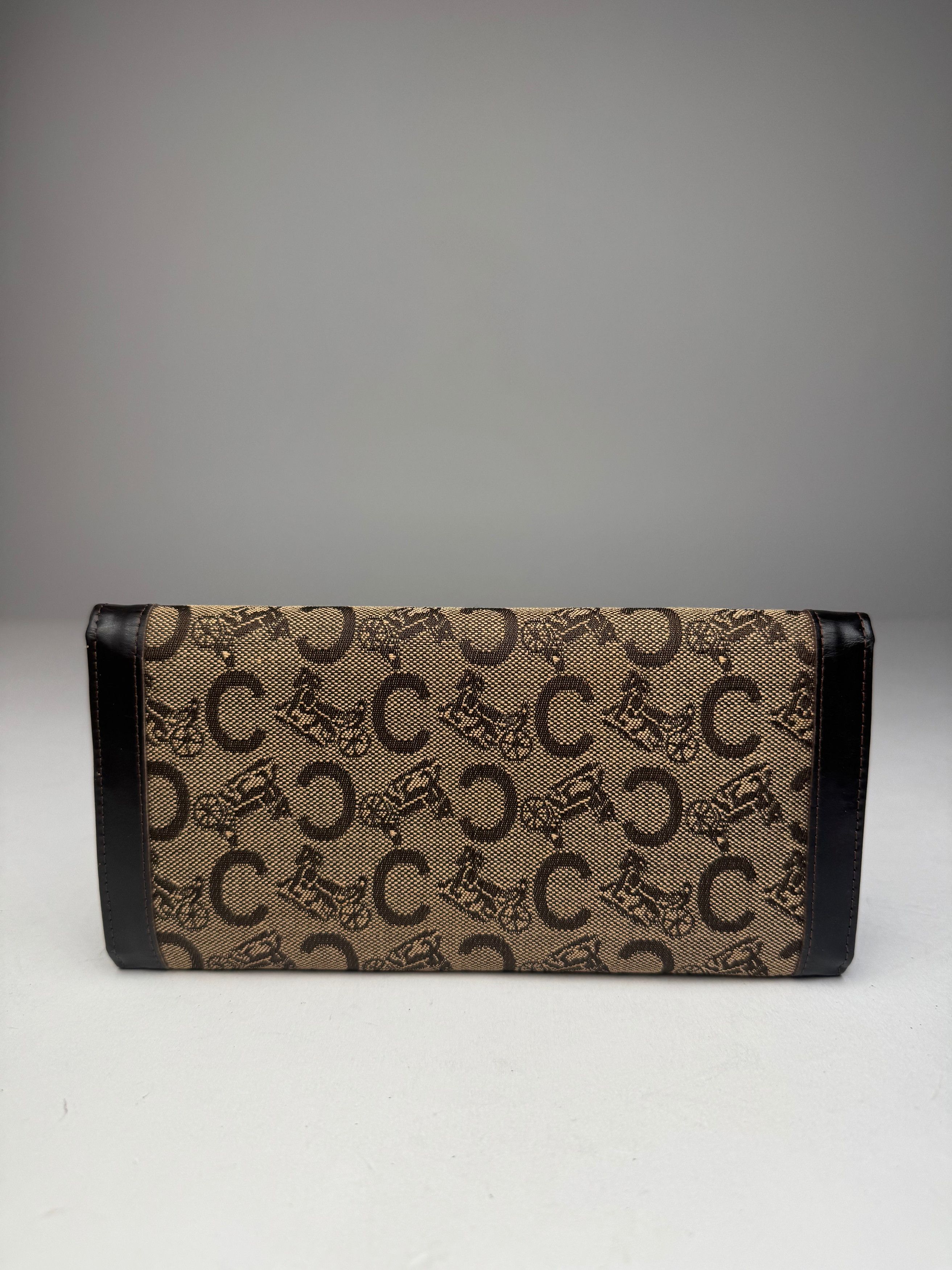 Celine Vintage Paris Macadam Monogram Wallet Brown Camel Size ONE SIZE - 2 Thumbnail