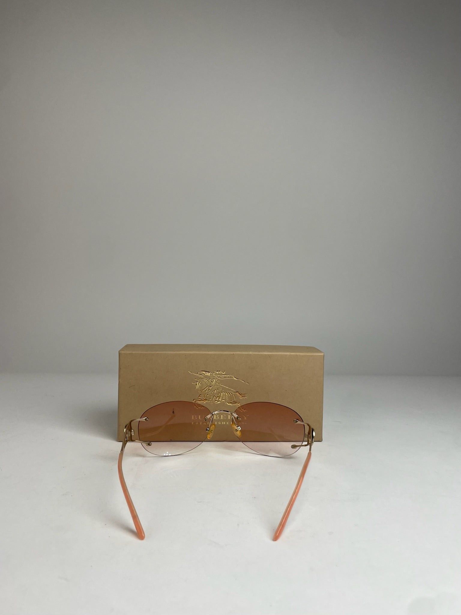 Celine Vintage Paris Rimless Sunglasses Pink Size ONE SIZE - 8 Thumbnail
