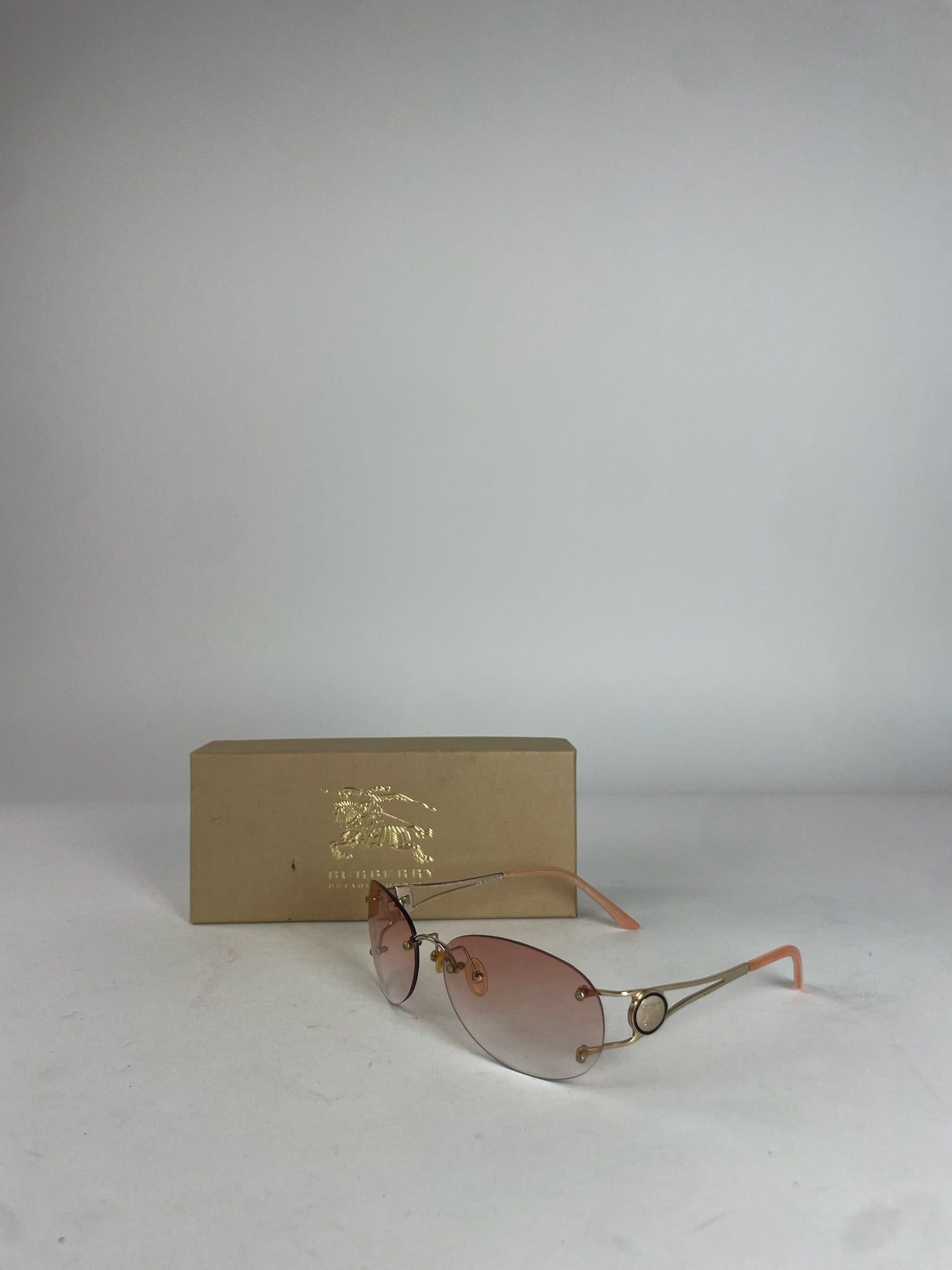 Celine Vintage Paris Rimless Sunglasses Pink Size ONE SIZE - 10 Thumbnail
