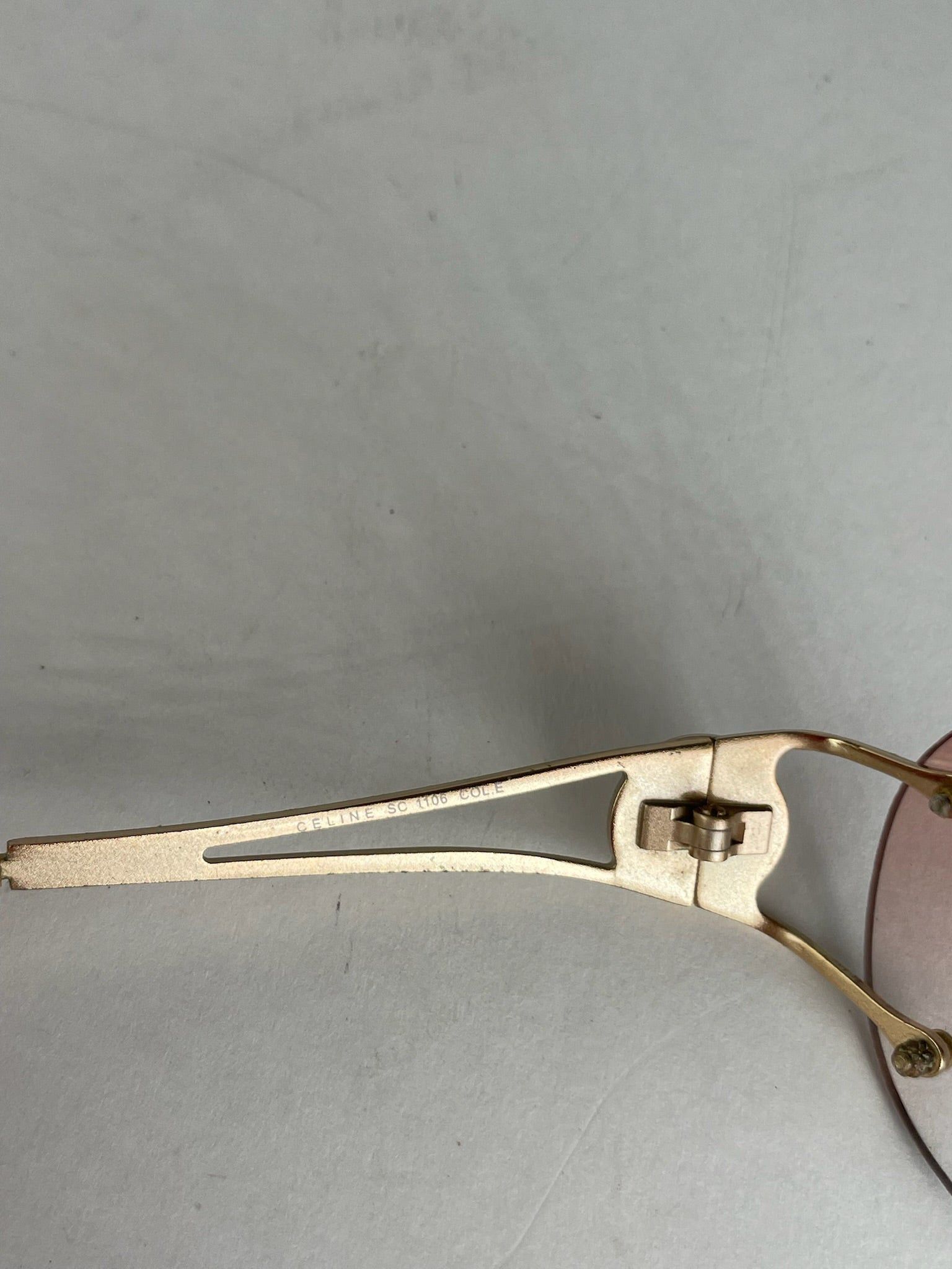 Celine Vintage Paris Rimless Sunglasses Pink Size ONE SIZE - 5 Thumbnail