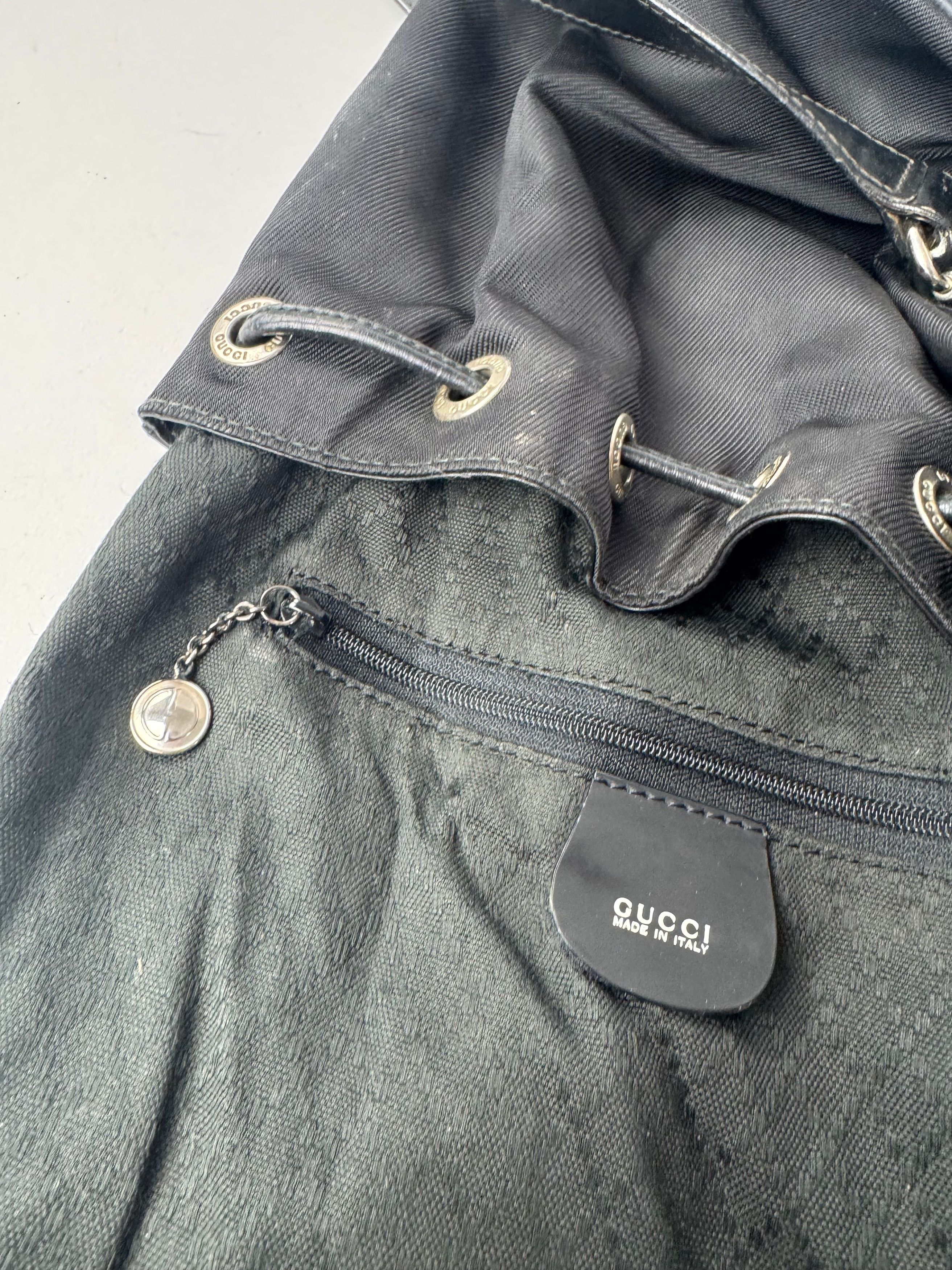 Gucci Vintage Leather Shoulder Bucket Bag Black Size ONE SIZE - 6 Thumbnail