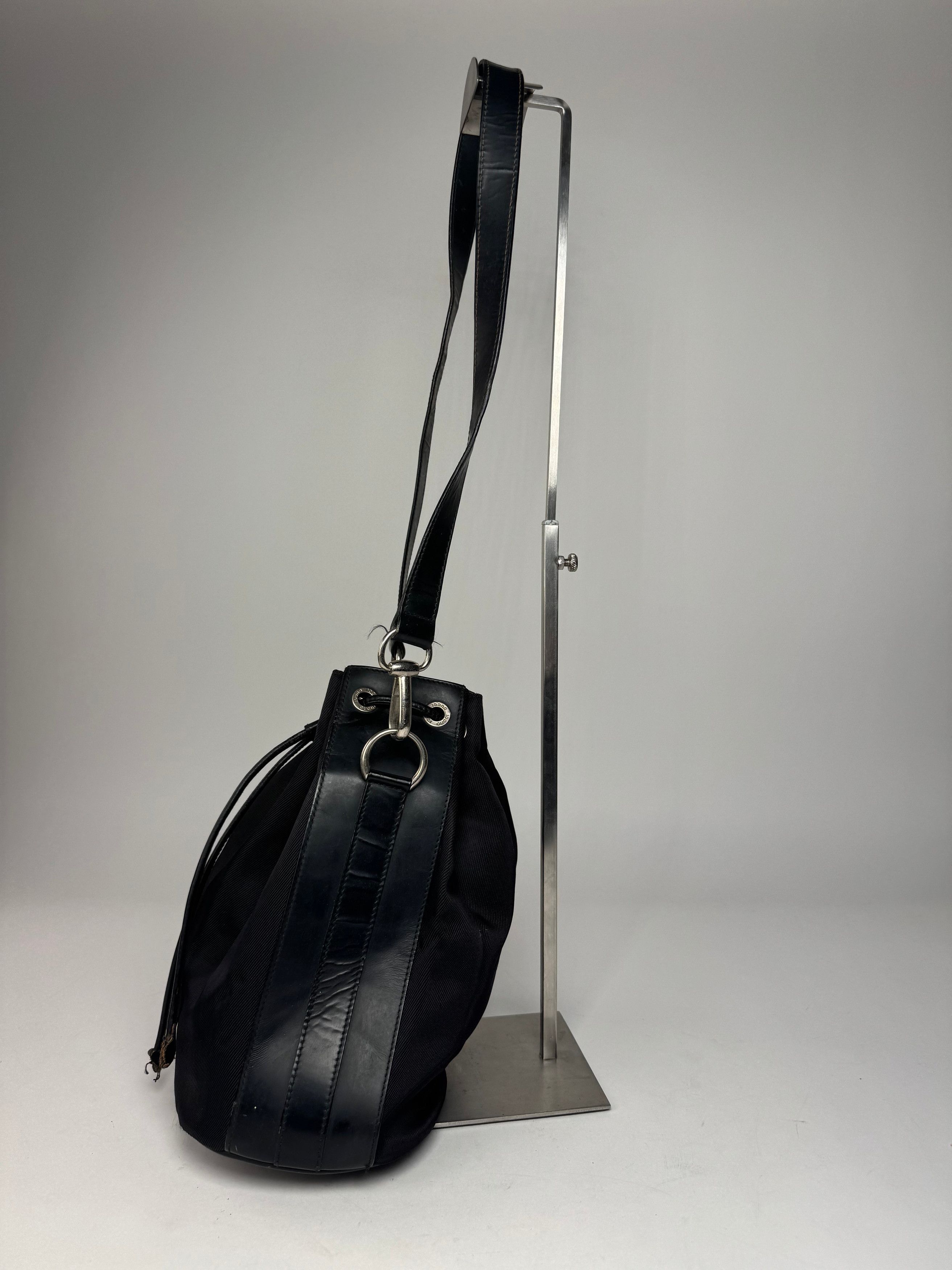 Gucci Vintage Leather Shoulder Bucket Bag Black Size ONE SIZE - 10 Thumbnail