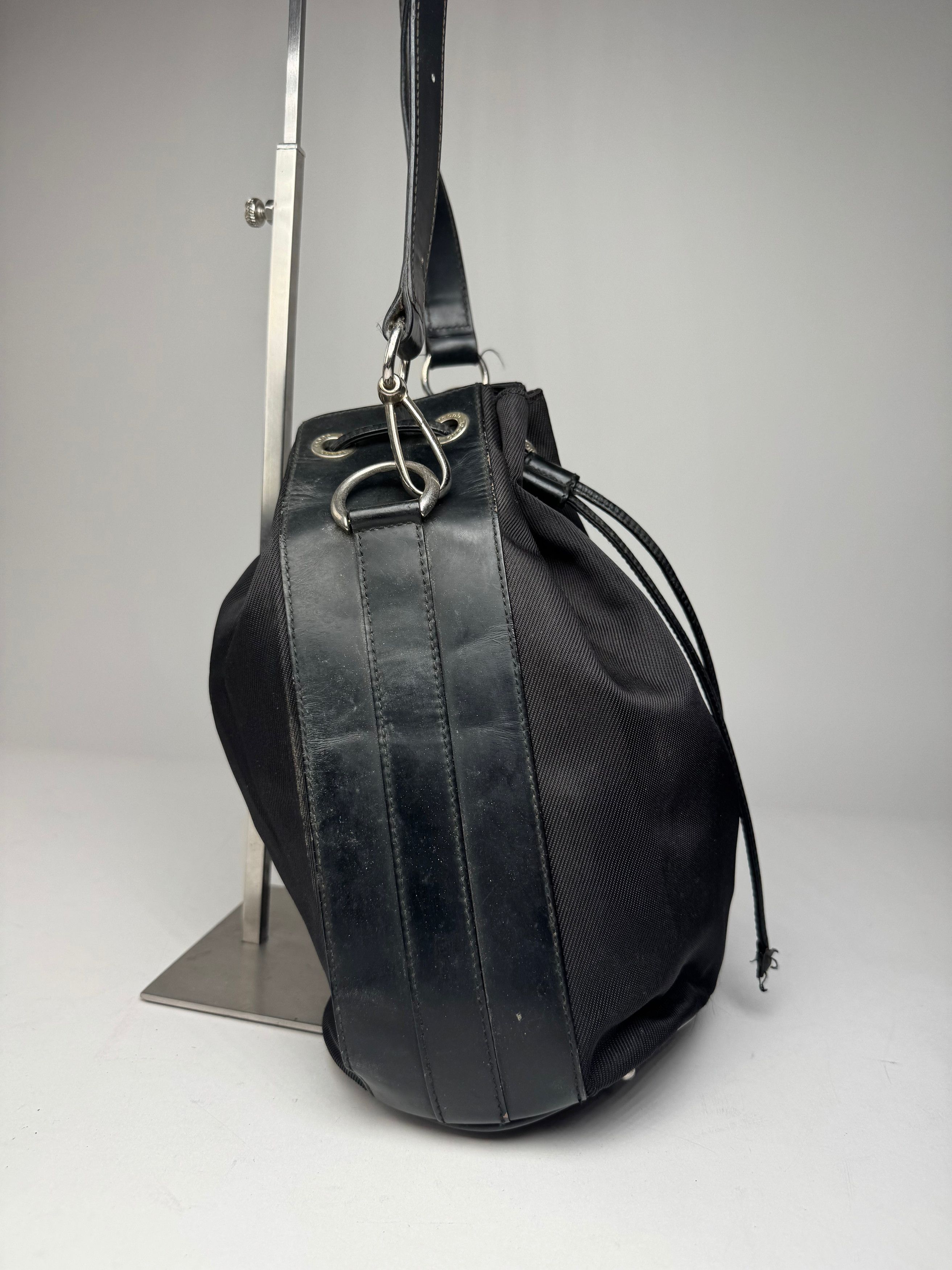 Gucci Vintage Leather Shoulder Bucket Bag Black Size ONE SIZE - 8 Thumbnail