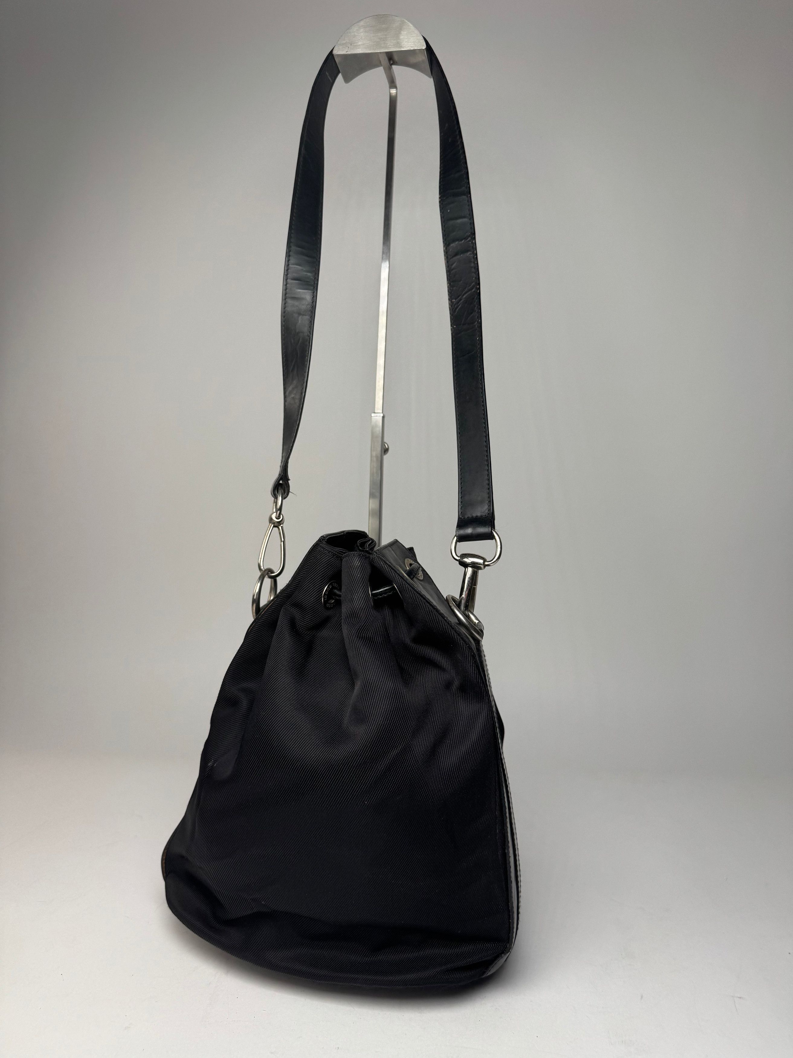 Gucci Vintage Leather Shoulder Bucket Bag Black Size ONE SIZE - 9 Thumbnail