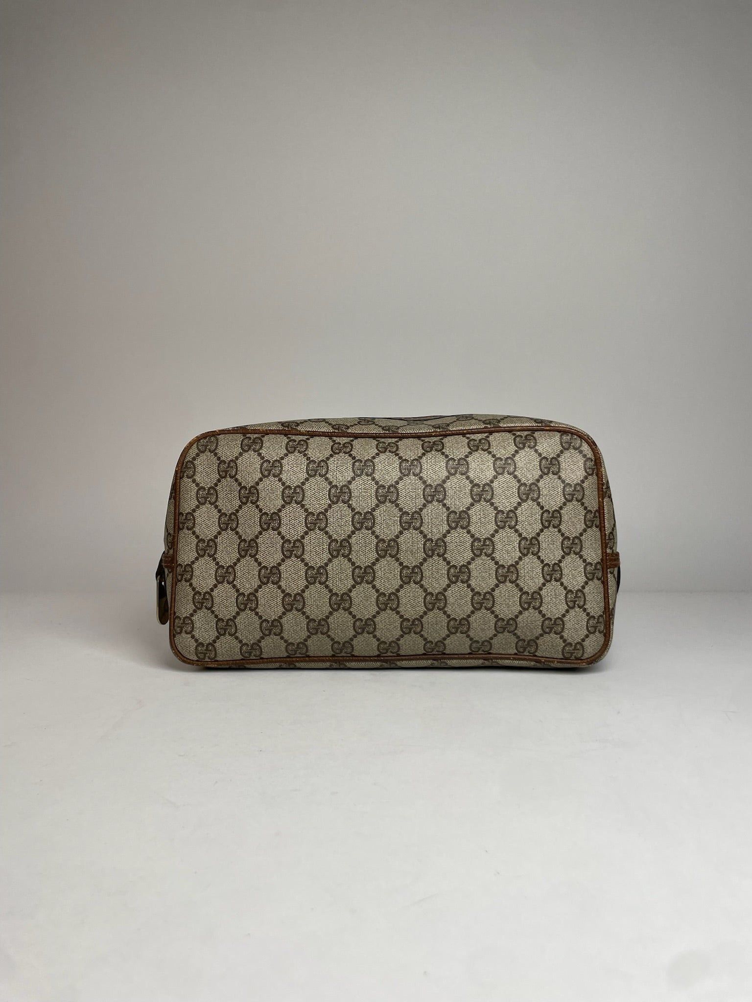 Gucci Vintage Monogram Leather Clutch Brown Grey Size ONE SIZE - 10 Thumbnail