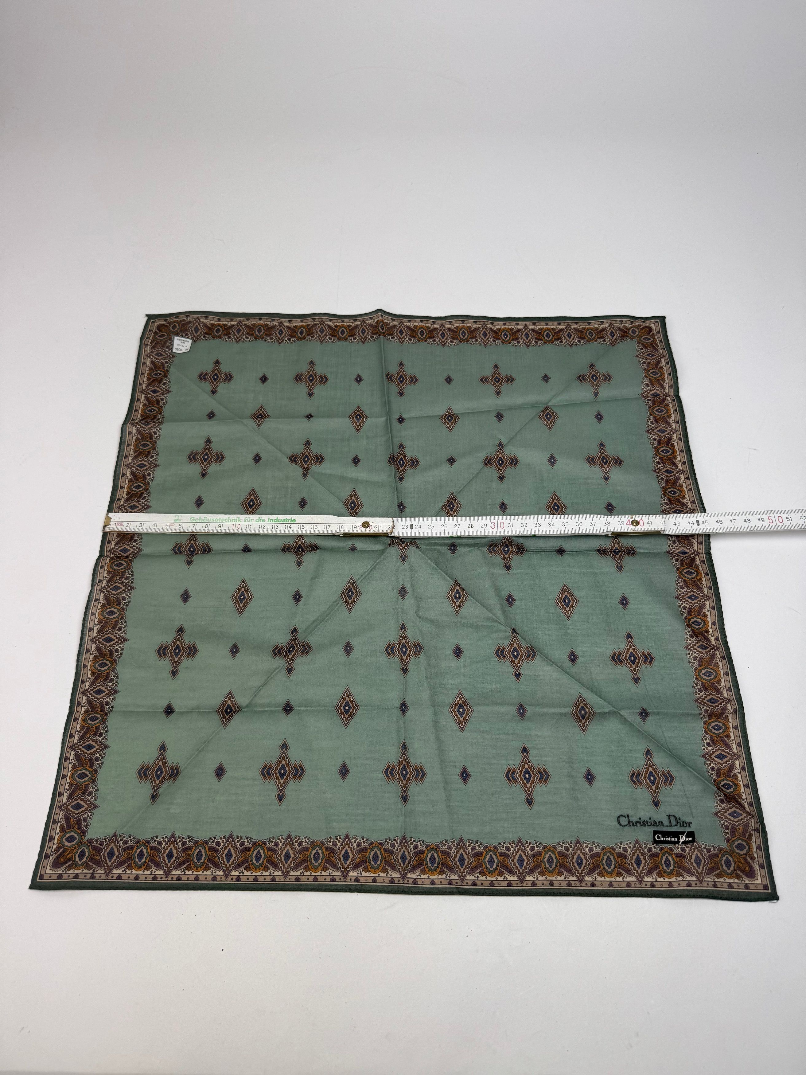 Dior Vintage Scarf Green Gold Size ONE SIZE - 6 Thumbnail