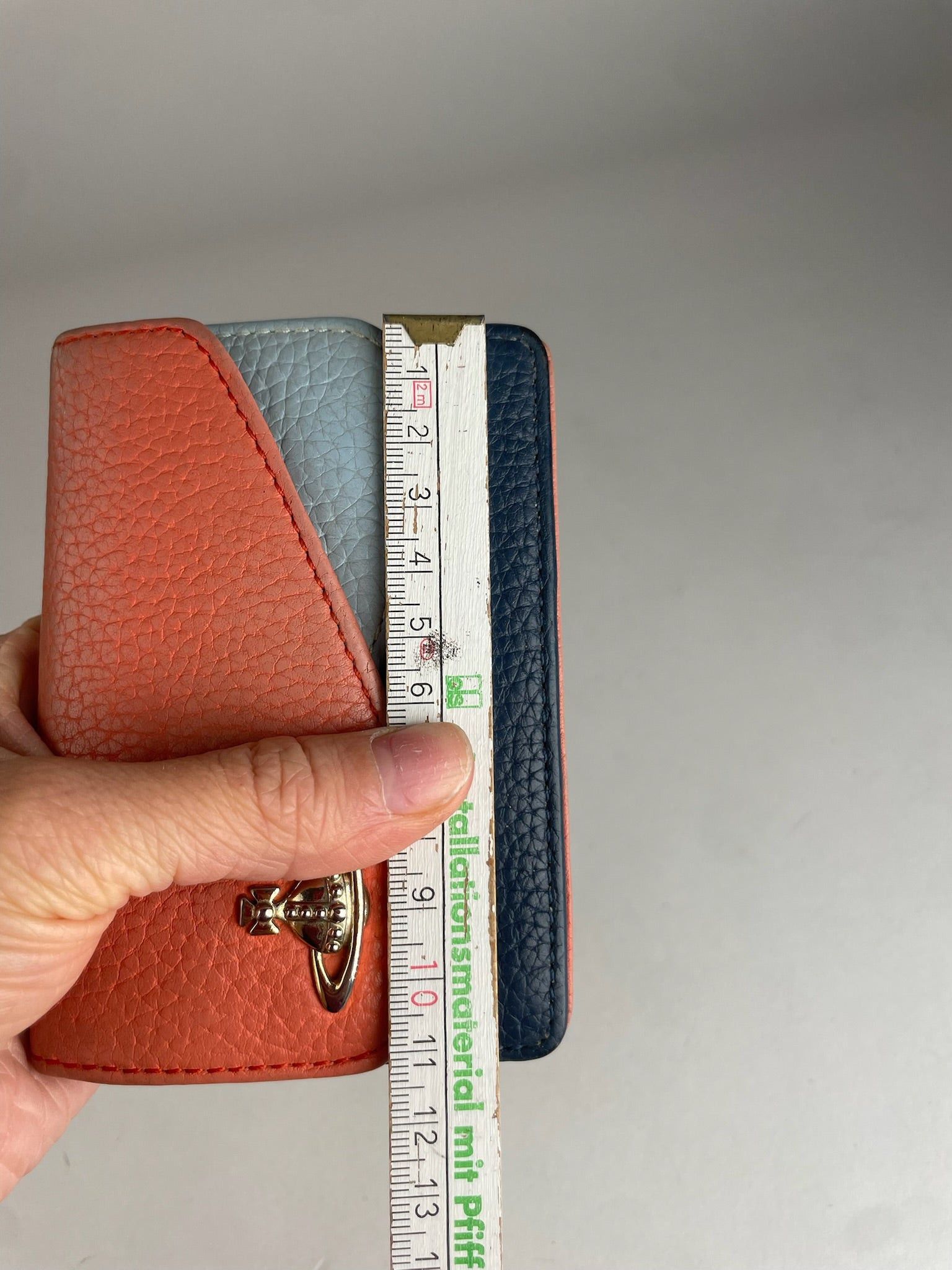 Vivienne Westwood Vintage Leather Card Holder Orange Blue Navy Size ONE SIZE - 8 Thumbnail