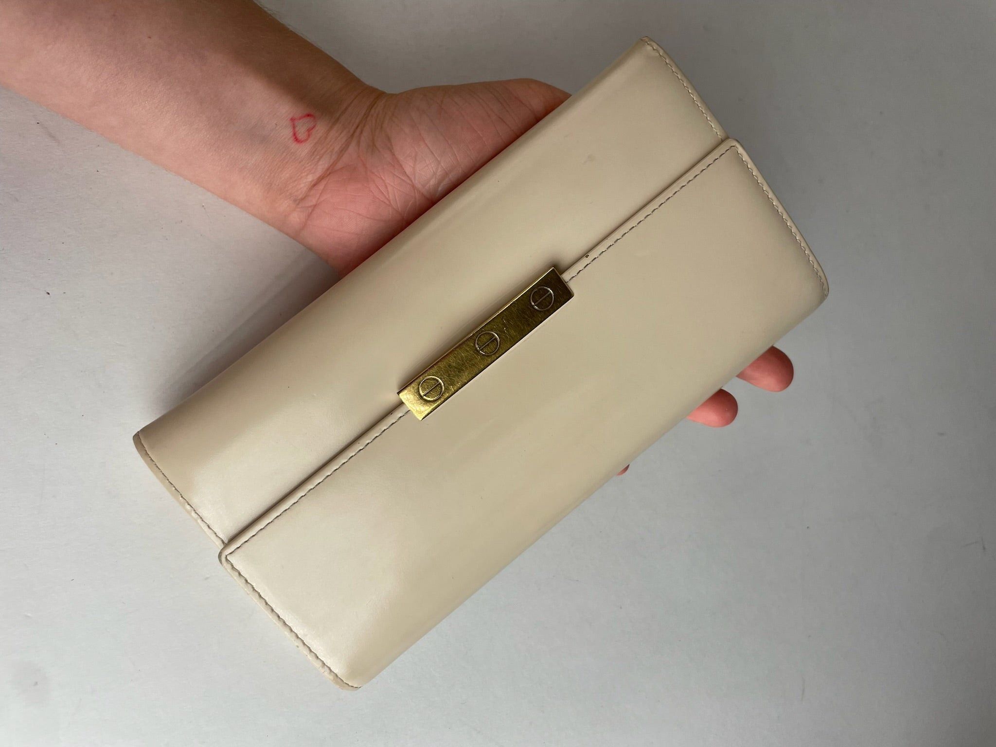 Cartier Vintage Leather Wallet White Size ONE SIZE - 3 Thumbnail