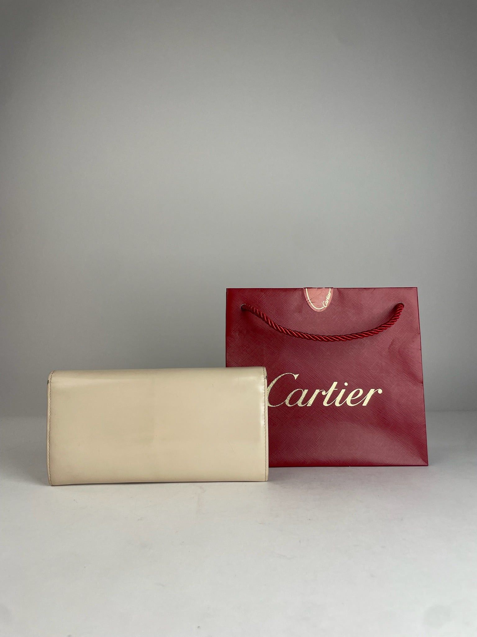 Cartier Vintage Leather Wallet White Size ONE SIZE - 2 Thumbnail