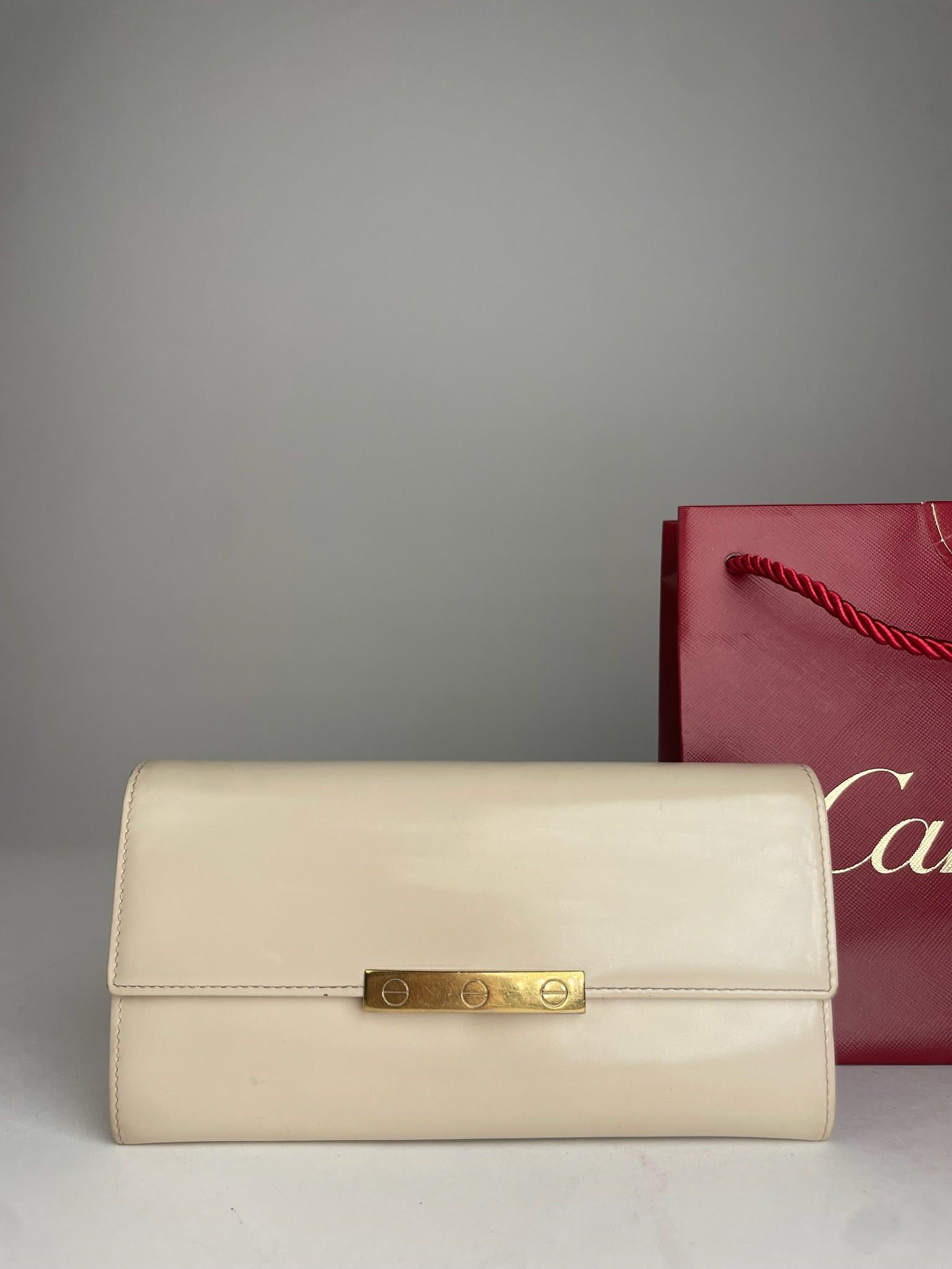 Cartier Vintage Leather Wallet White Size ONE SIZE - 5 Thumbnail