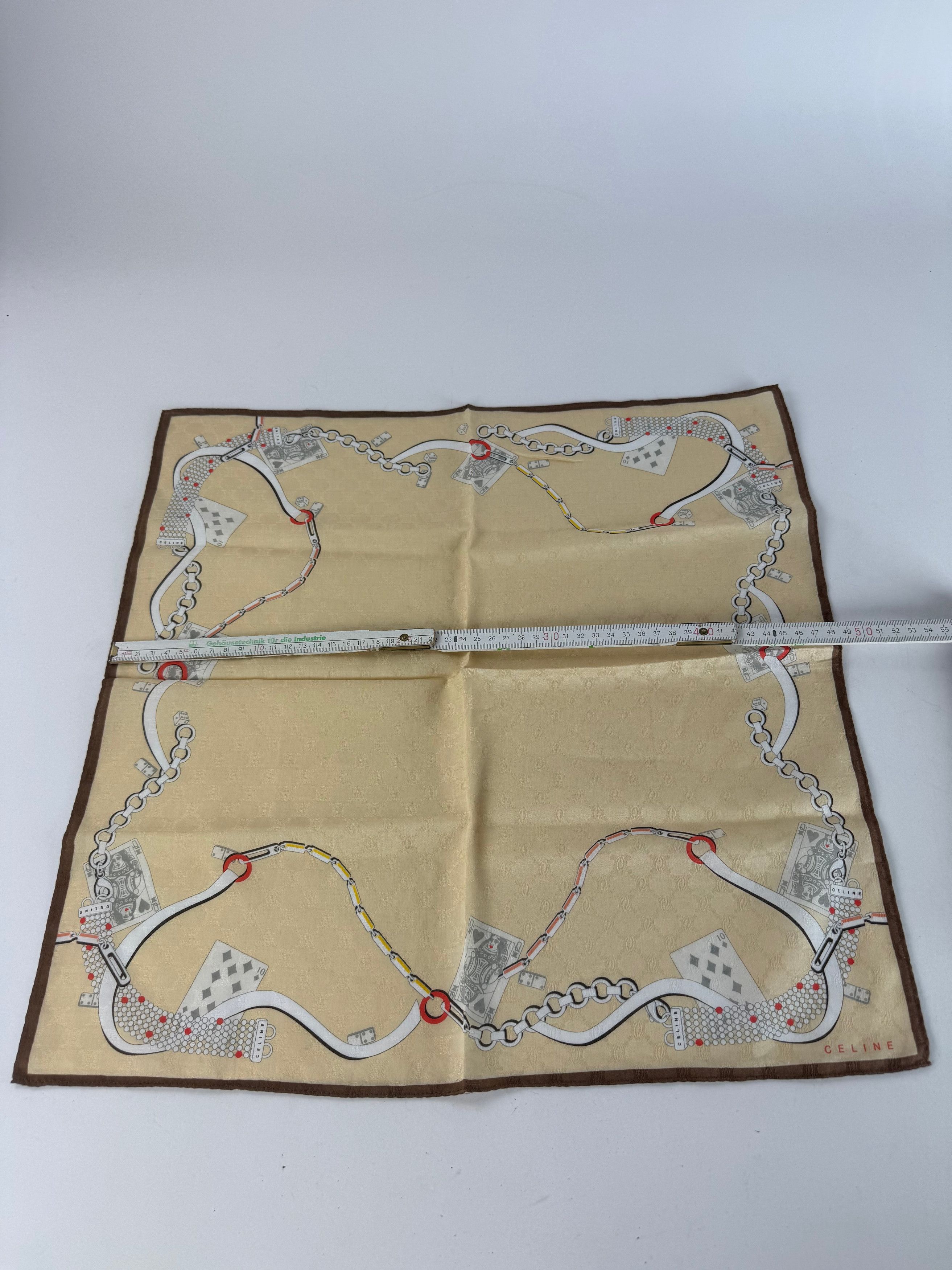 Celine Vintage monogram Scarf White gold Size ONE SIZE - 6 Thumbnail