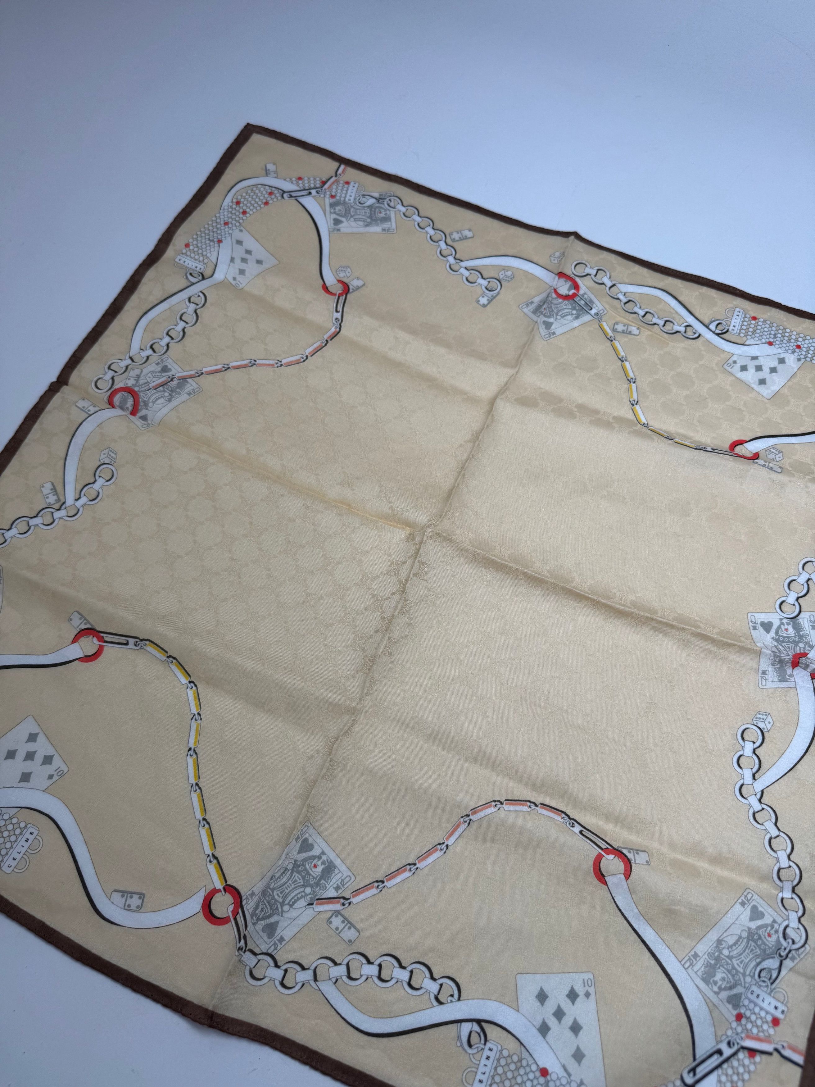 Celine Vintage monogram Scarf White gold Size ONE SIZE - 9 Thumbnail