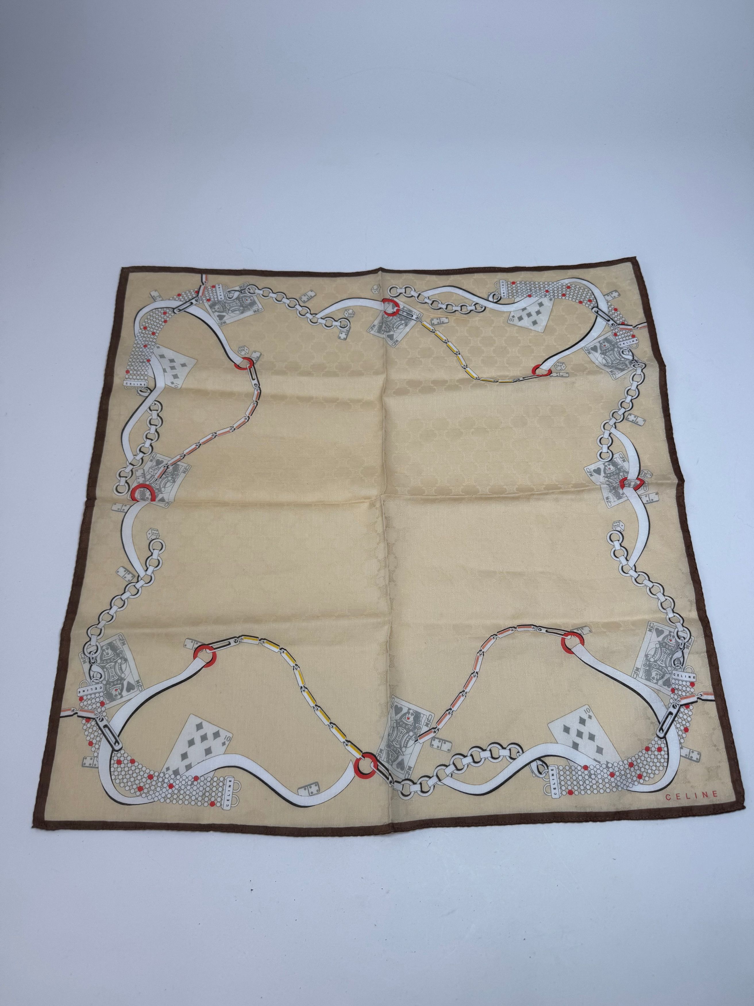 Celine Vintage monogram Scarf White gold Size ONE SIZE - 5 Thumbnail