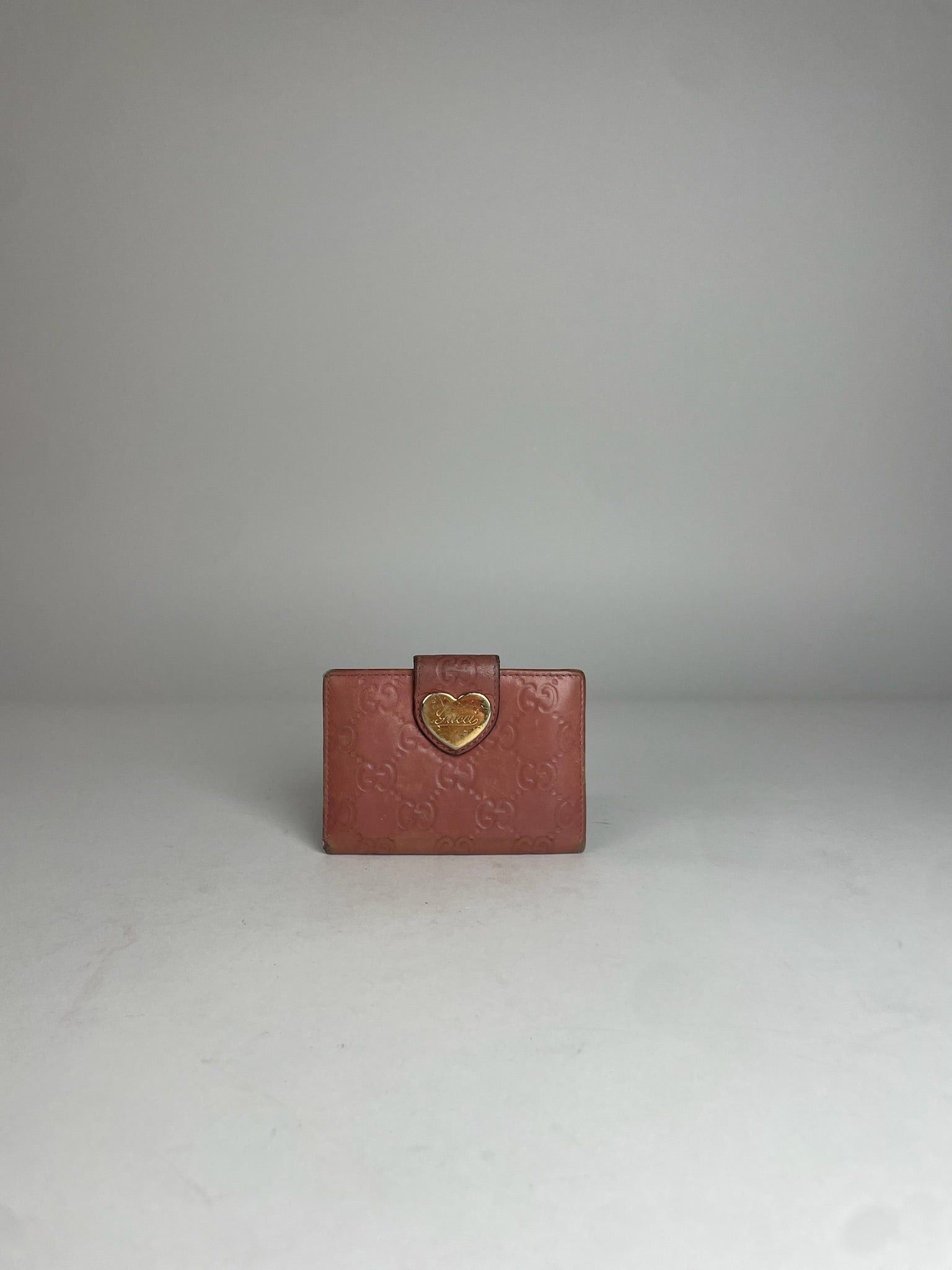 Gucci Vintage Monogram Leather Card Holder Pink Size ONE SIZE - 7 Thumbnail