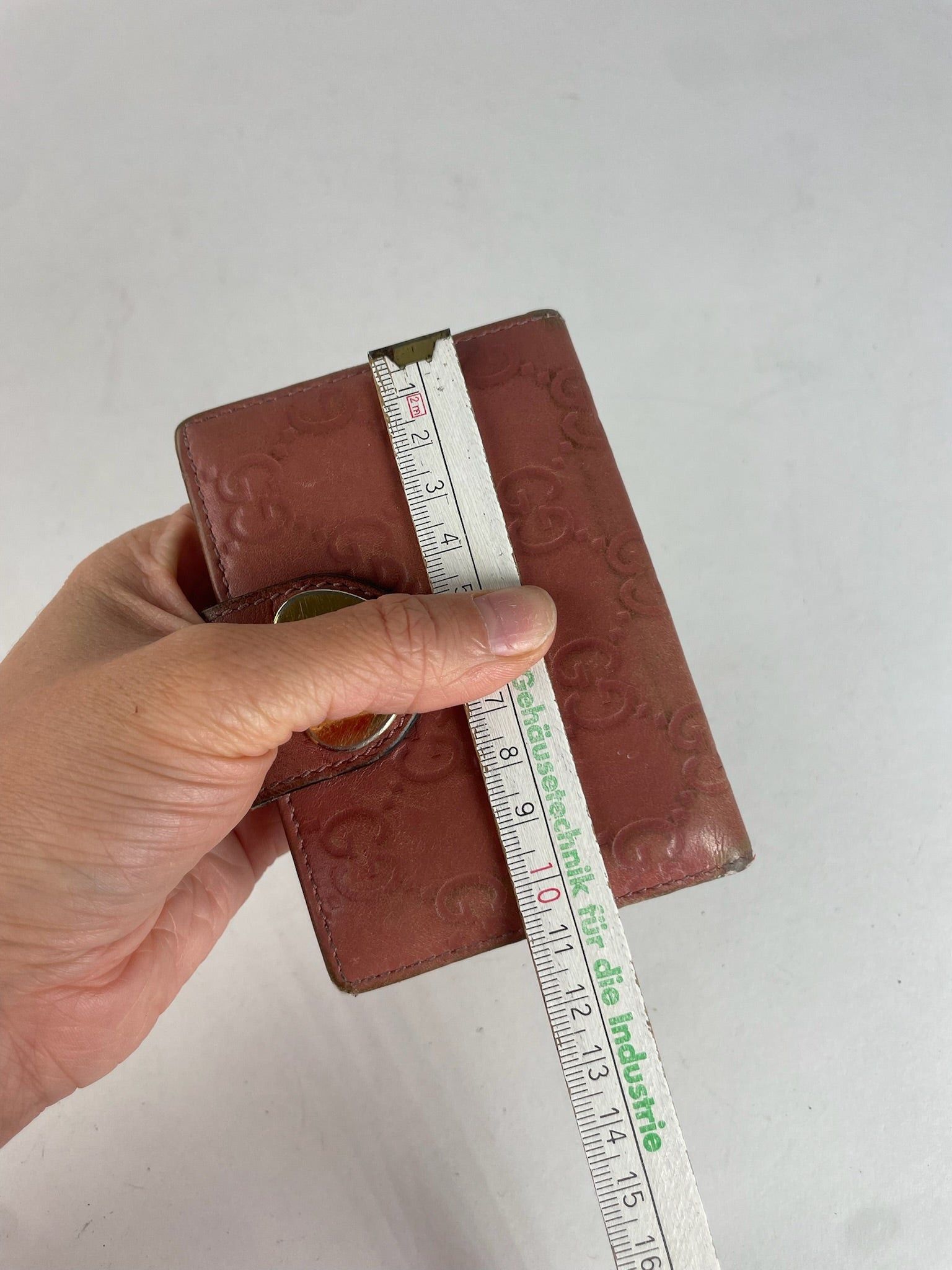 Gucci Vintage Monogram Leather Card Holder Pink Size ONE SIZE - 9 Thumbnail