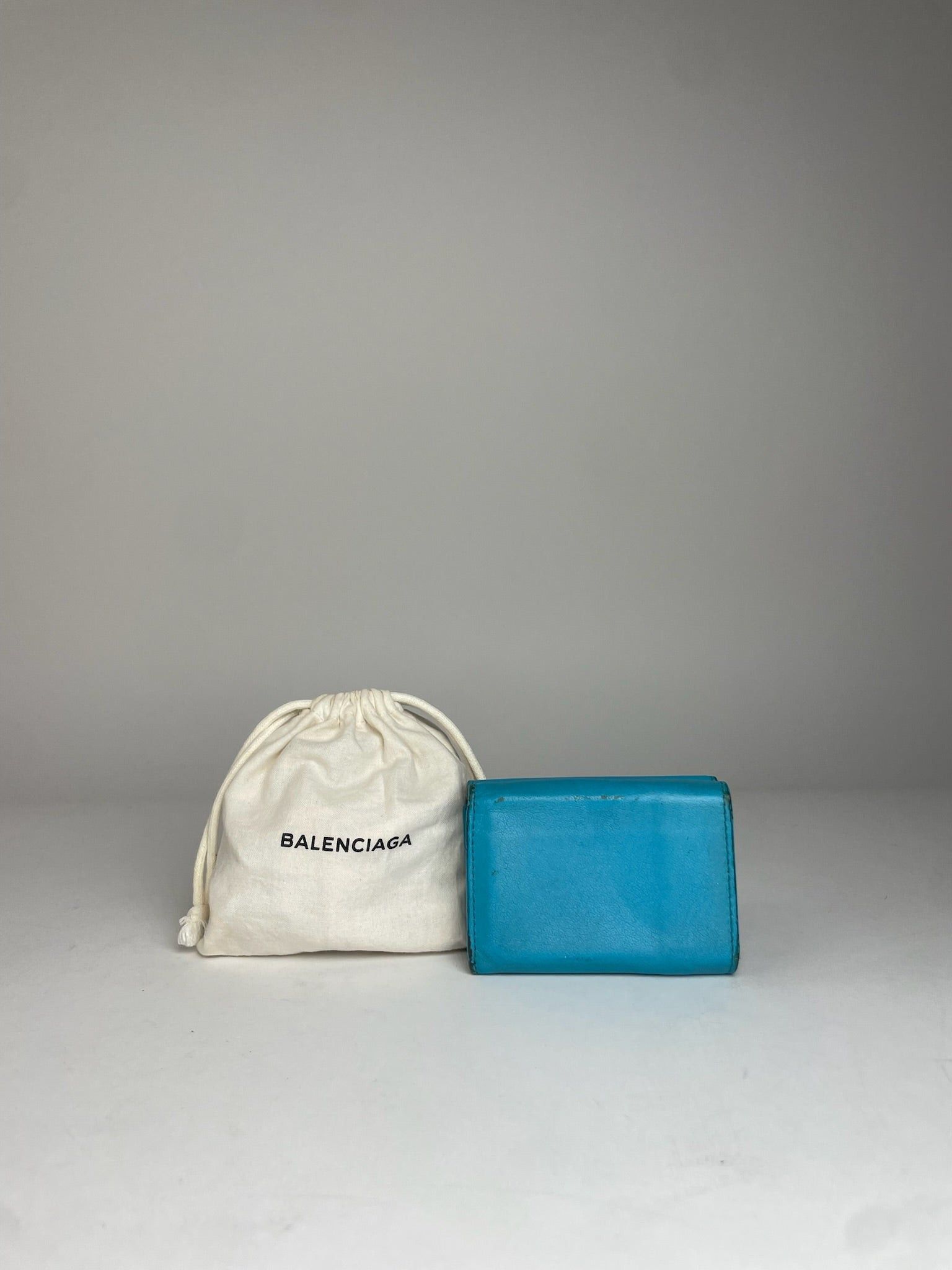 Balenciaga Vintage Leather Card Holder Blue Size ONE SIZE - 2 Thumbnail