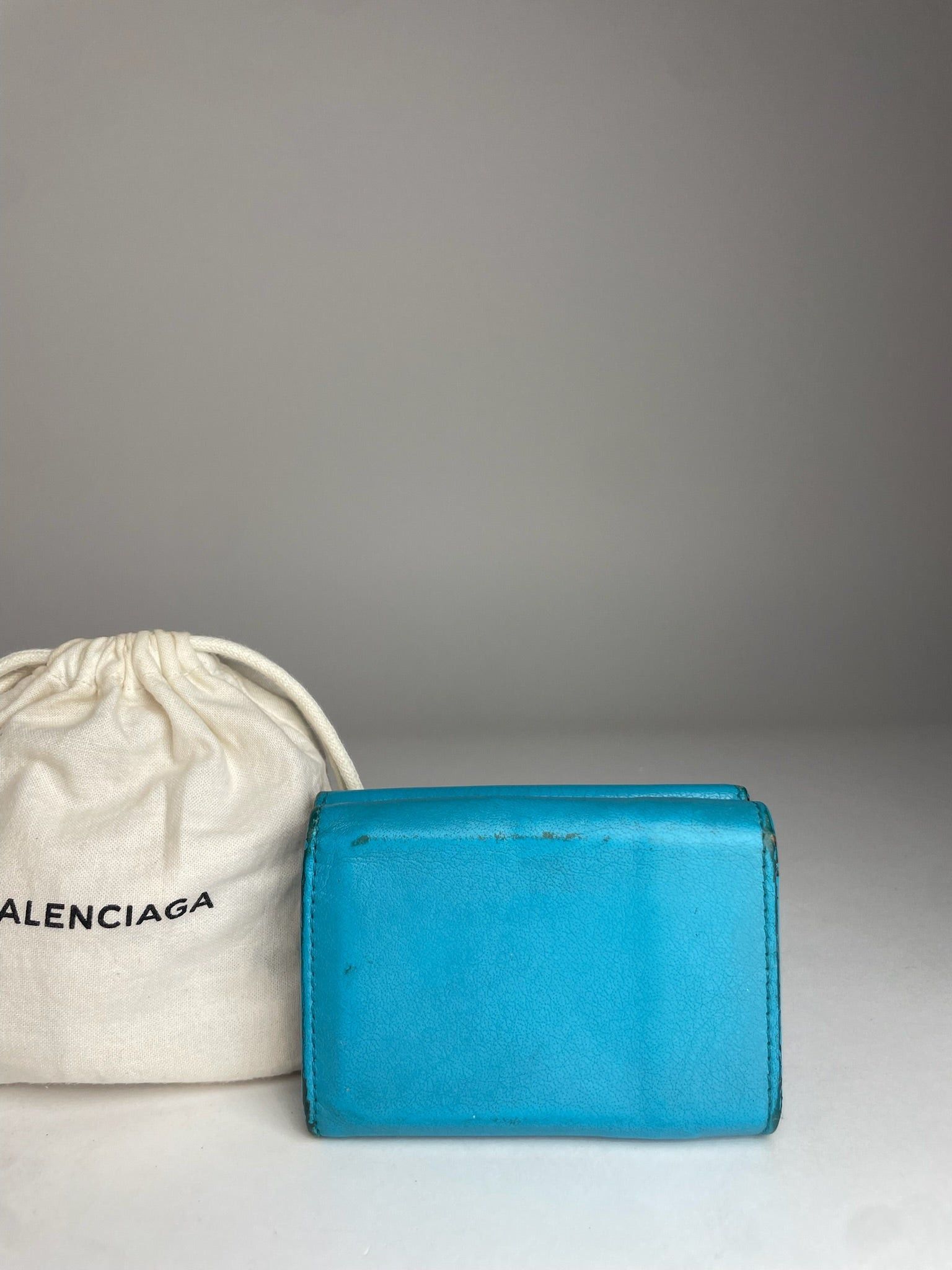 Balenciaga Vintage Leather Card Holder Blue Size ONE SIZE - 7 Thumbnail
