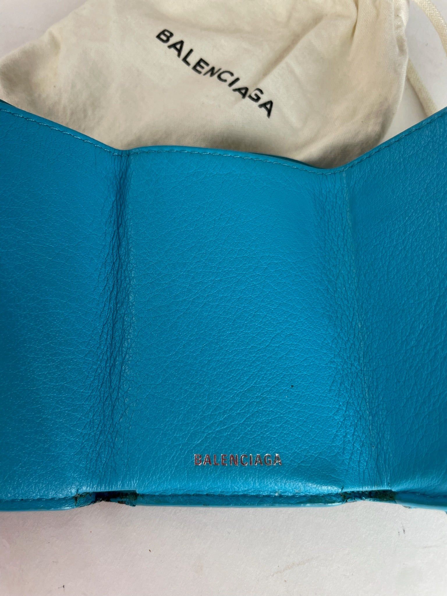 Balenciaga Vintage Leather Card Holder Blue Size ONE SIZE - 6 Thumbnail