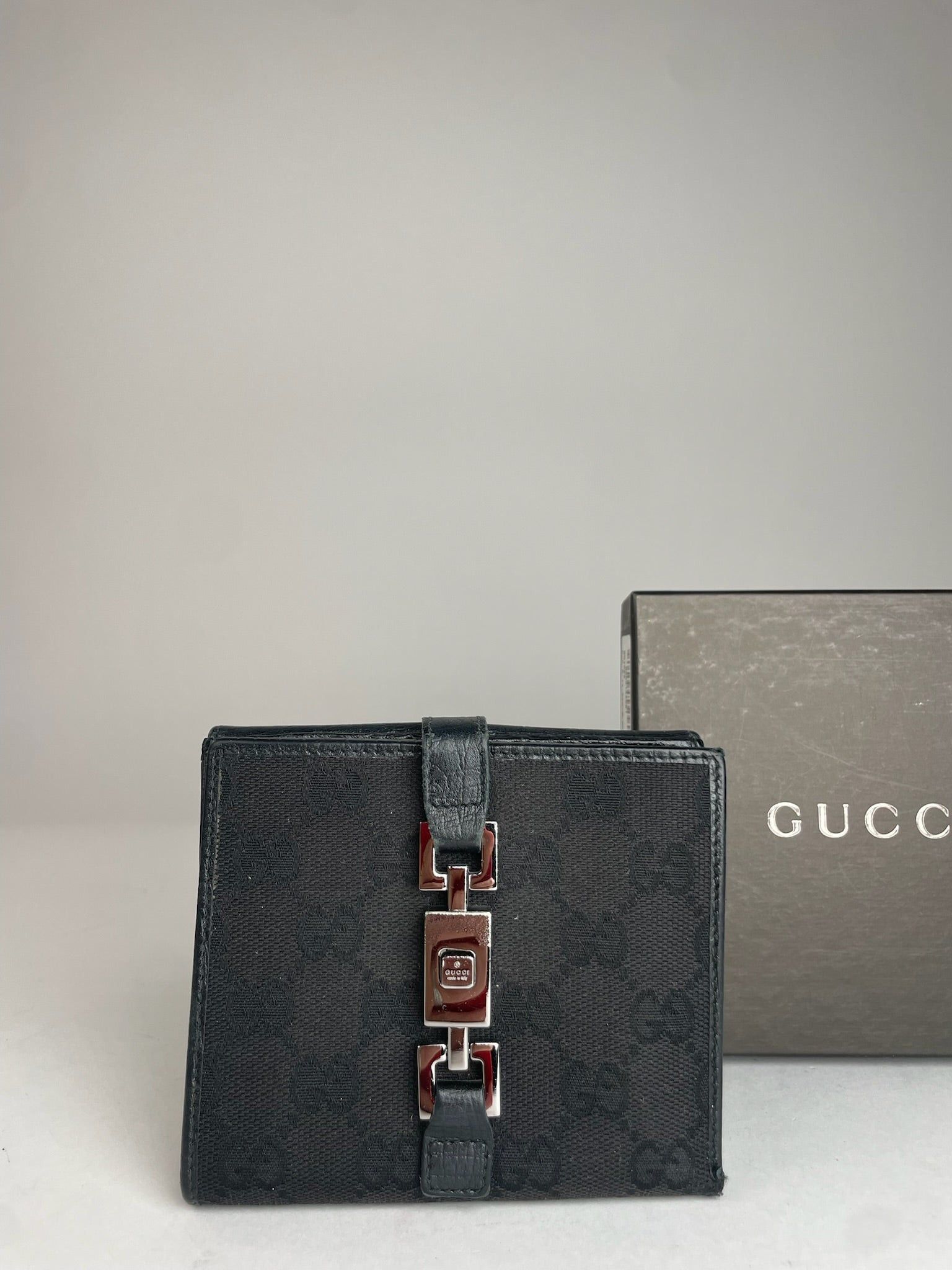 Gucci Vintage Jackie Monogram Wallet Black Size ONE SIZE - 8 Thumbnail