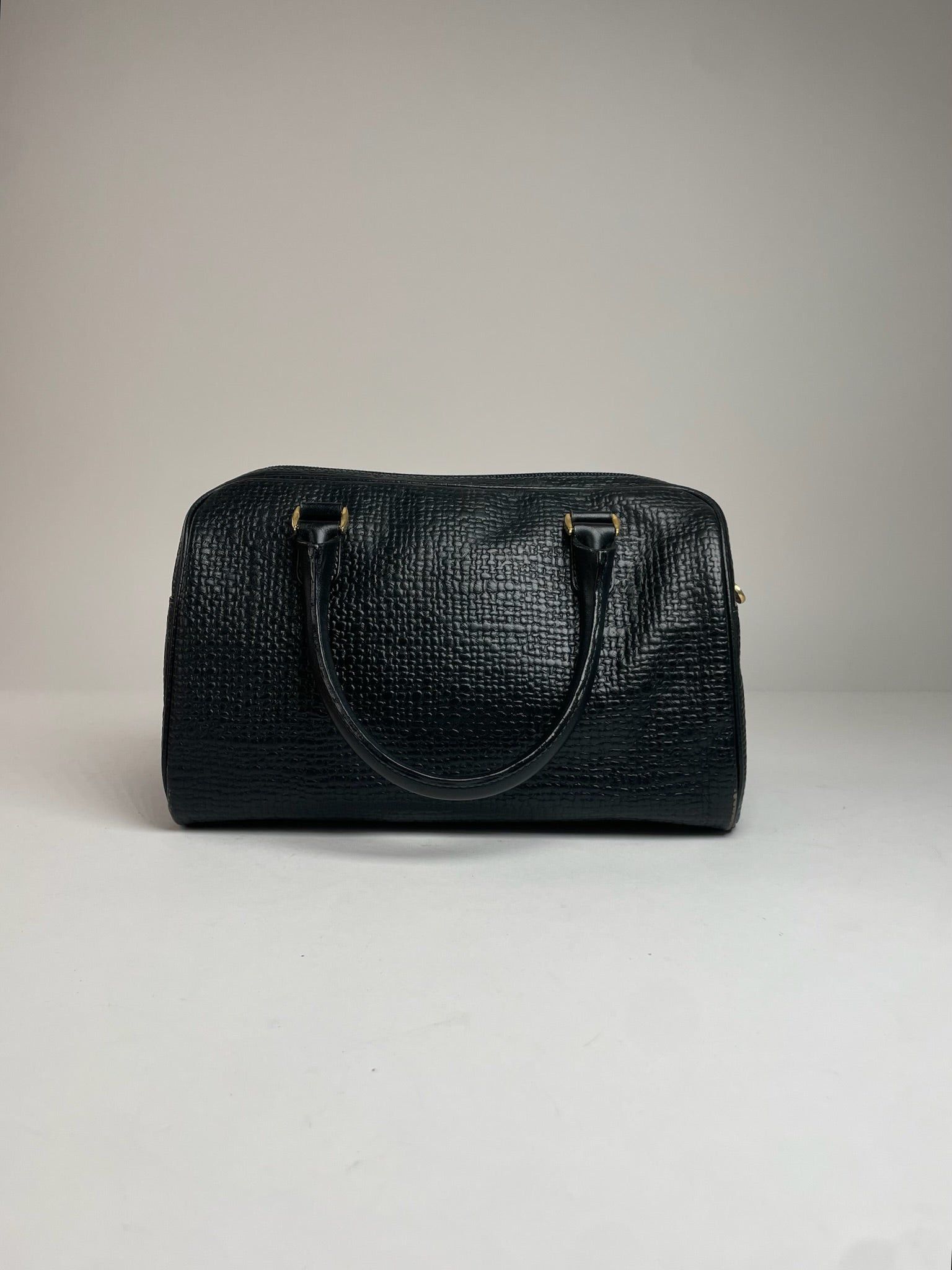 Courreges Vintage Leather Handbag Black Size ONE SIZE - 10 Thumbnail