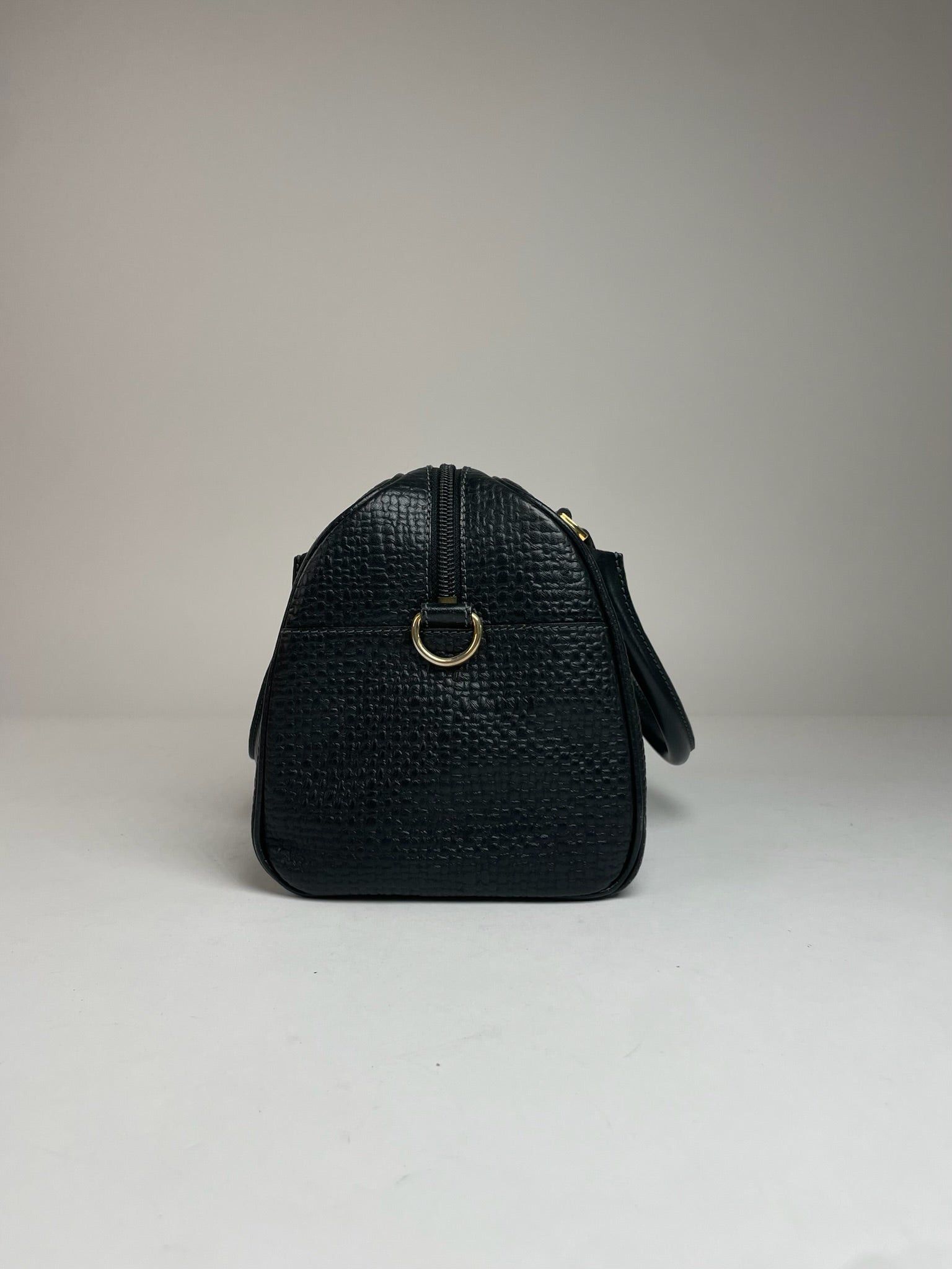 Courreges Vintage Leather Handbag Black Size ONE SIZE - 9 Thumbnail