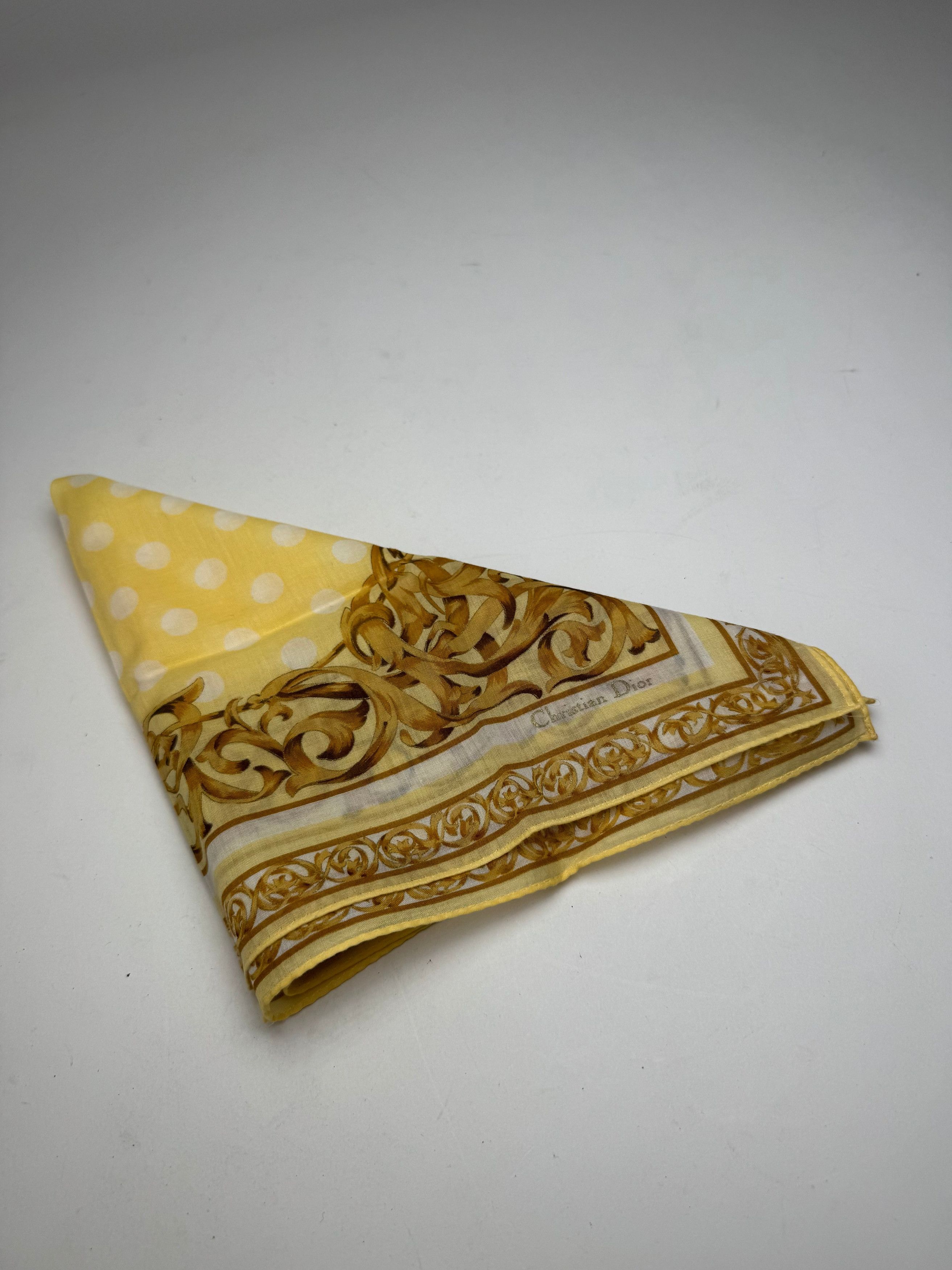 Dior Vintage Baroque Scarf White Gold Size ONE SIZE - 8 Thumbnail