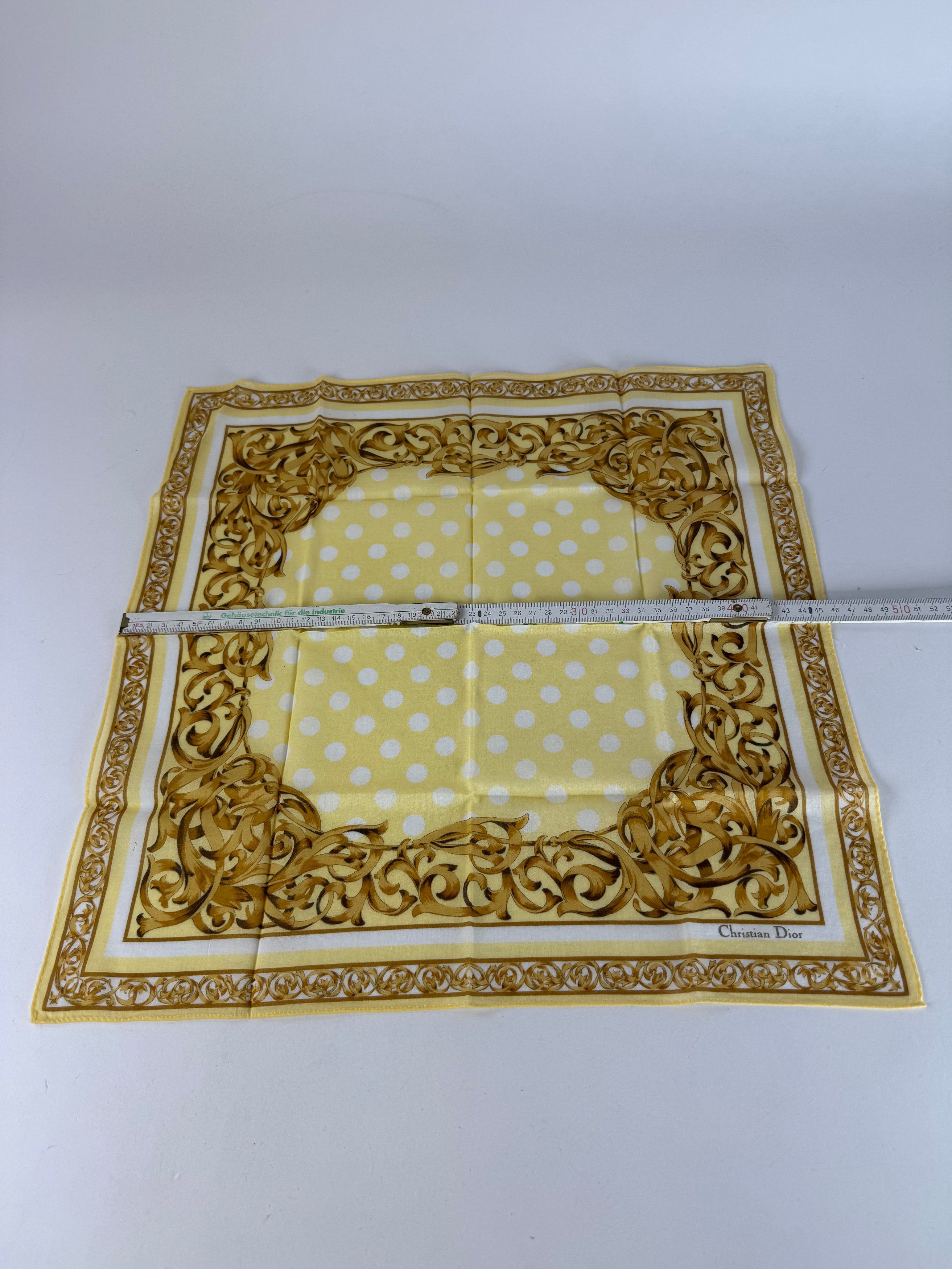 Dior Vintage Baroque Scarf White Gold Size ONE SIZE - 7 Thumbnail