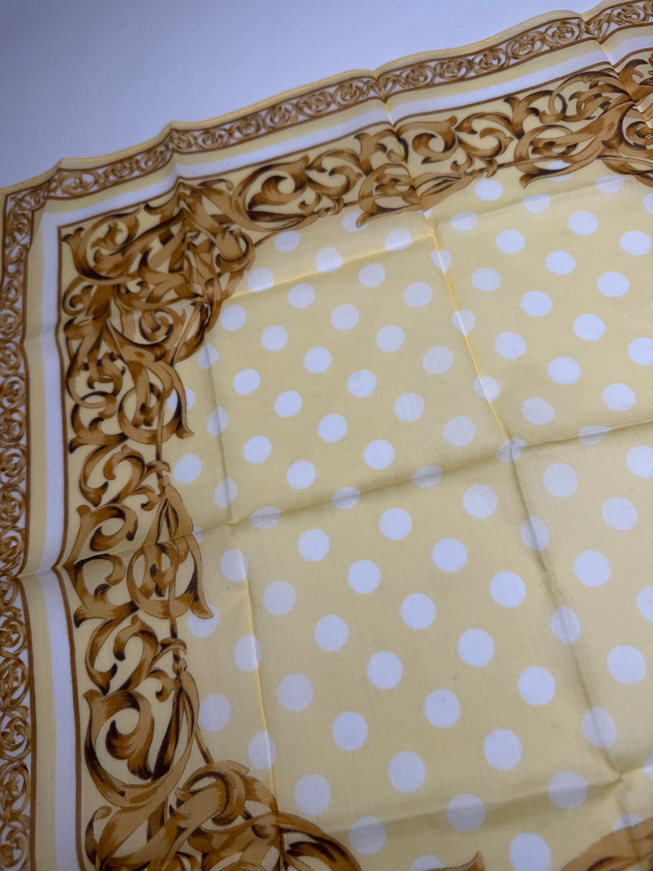 Dior Vintage Baroque Scarf White Gold Size ONE SIZE - 5 Thumbnail