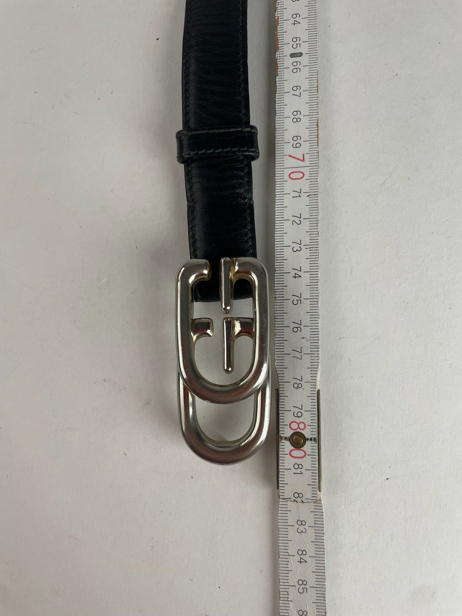 Gucci Vintage GG Leather Belt black Size ONE SIZE - 7 Thumbnail