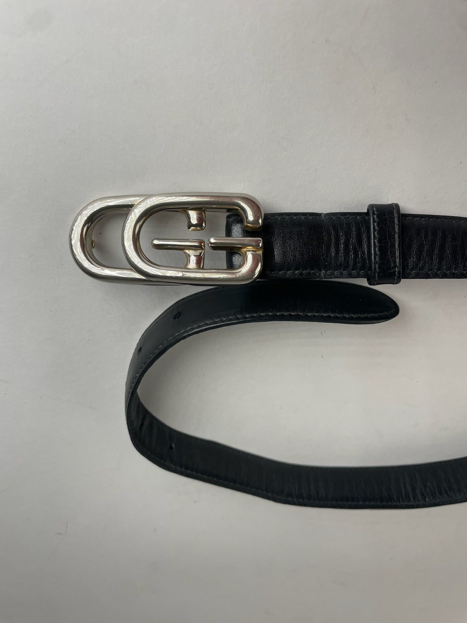 Gucci Vintage GG Leather Belt black Size ONE SIZE - 2 Thumbnail