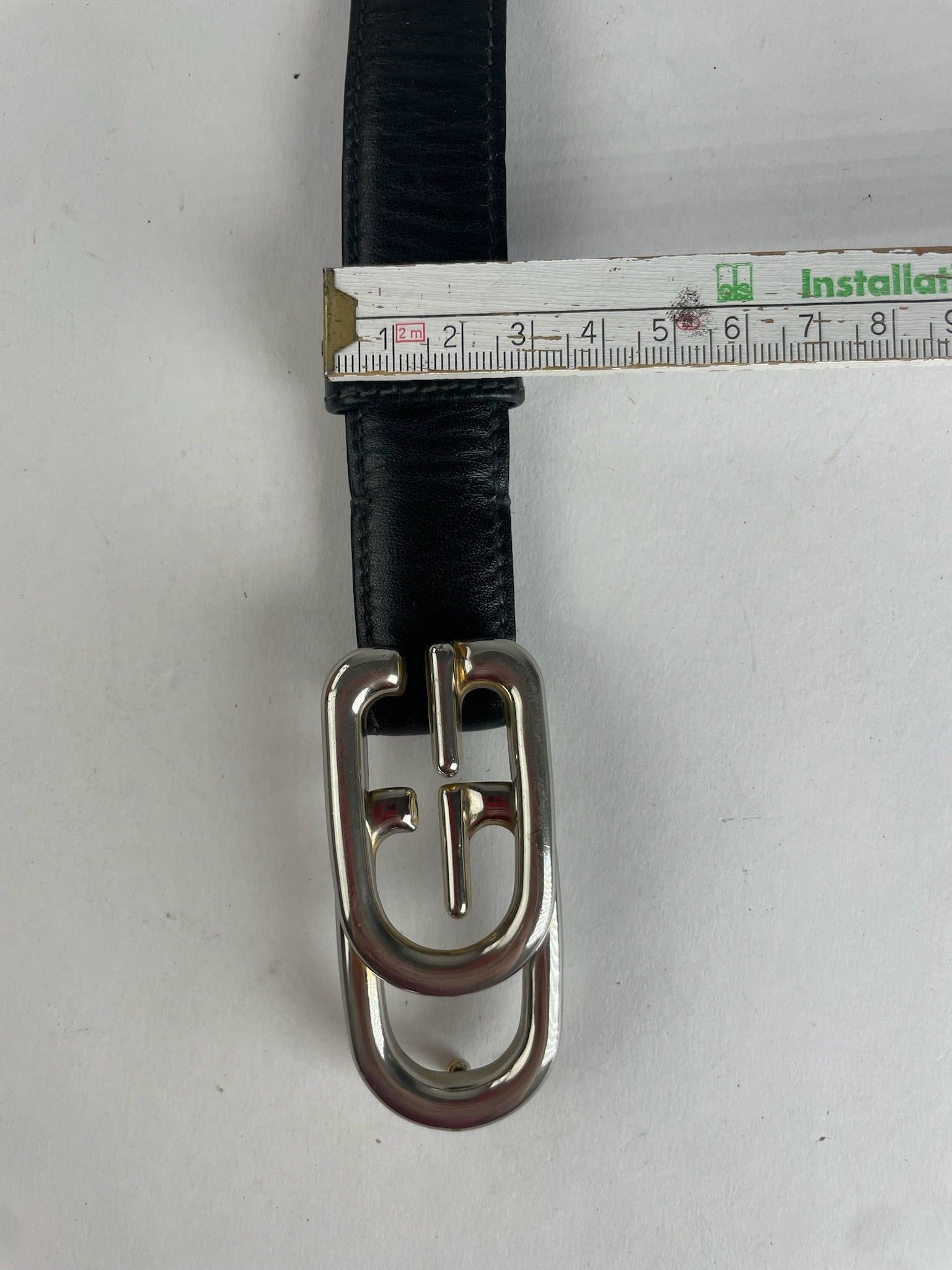 Gucci Vintage GG Leather Belt black Size ONE SIZE - 6 Thumbnail