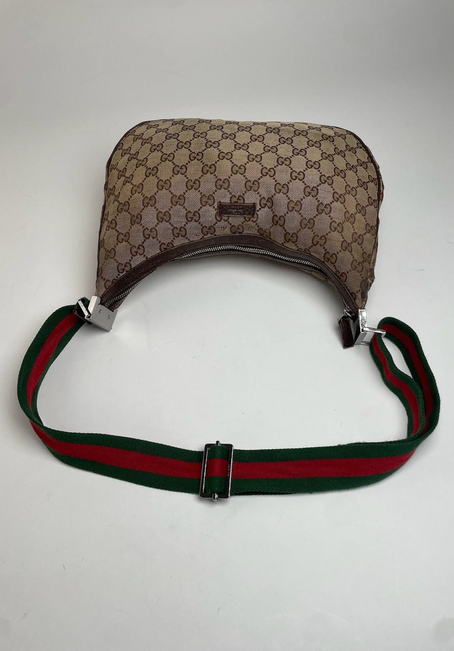 Gucci Vintage Croissant Multiway Monogram Bag beige brown Size ONE SIZE - 7 Thumbnail
