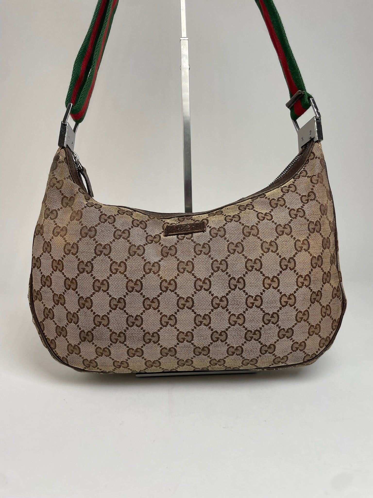 Gucci Vintage Croissant Multiway Monogram Bag beige brown Size ONE SIZE - 9 Thumbnail