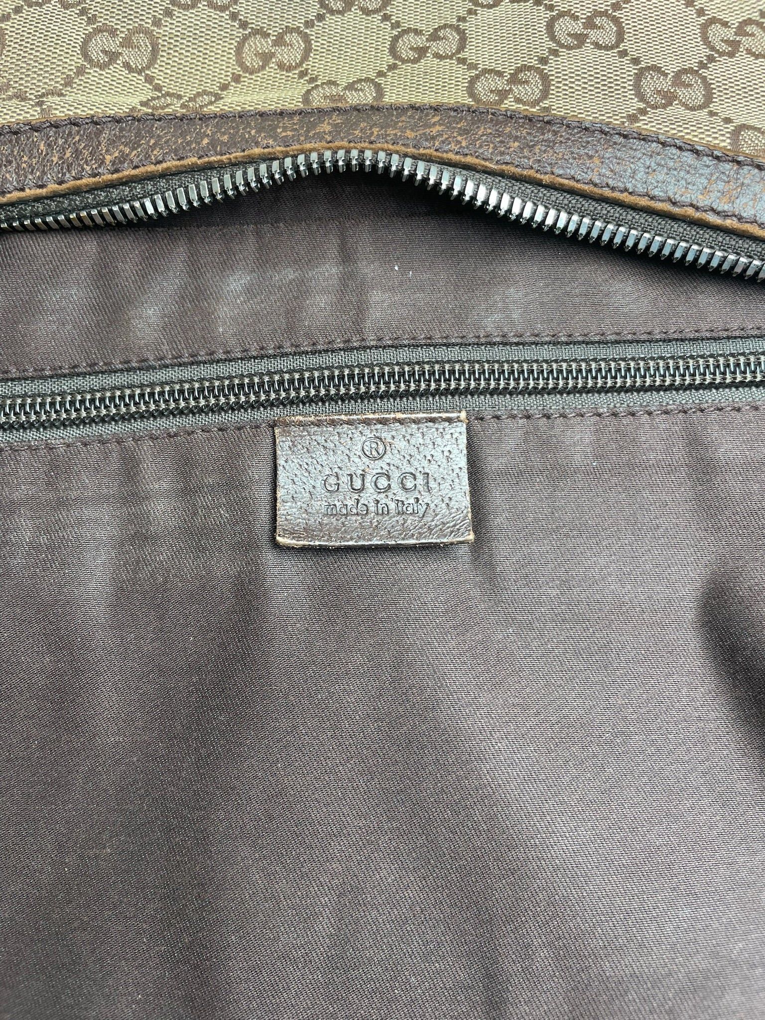 Gucci Vintage Croissant Multiway Monogram Bag beige brown Size ONE SIZE - 12 Thumbnail