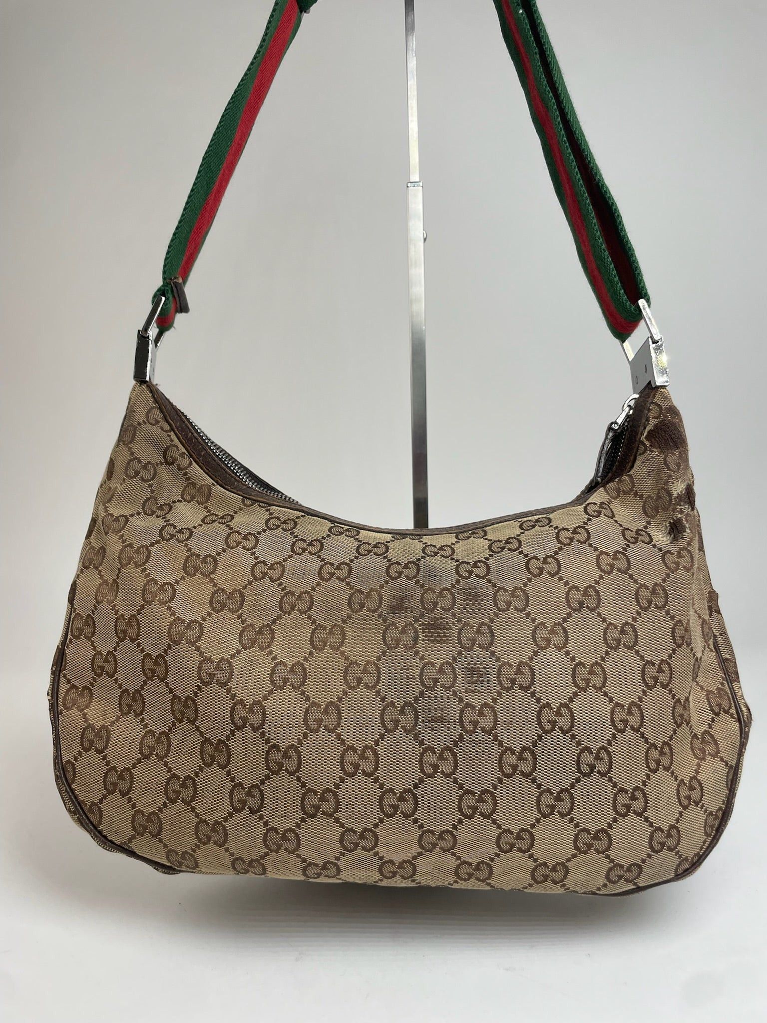 Gucci Vintage Croissant Multiway Monogram Bag beige brown Size ONE SIZE - 11 Thumbnail